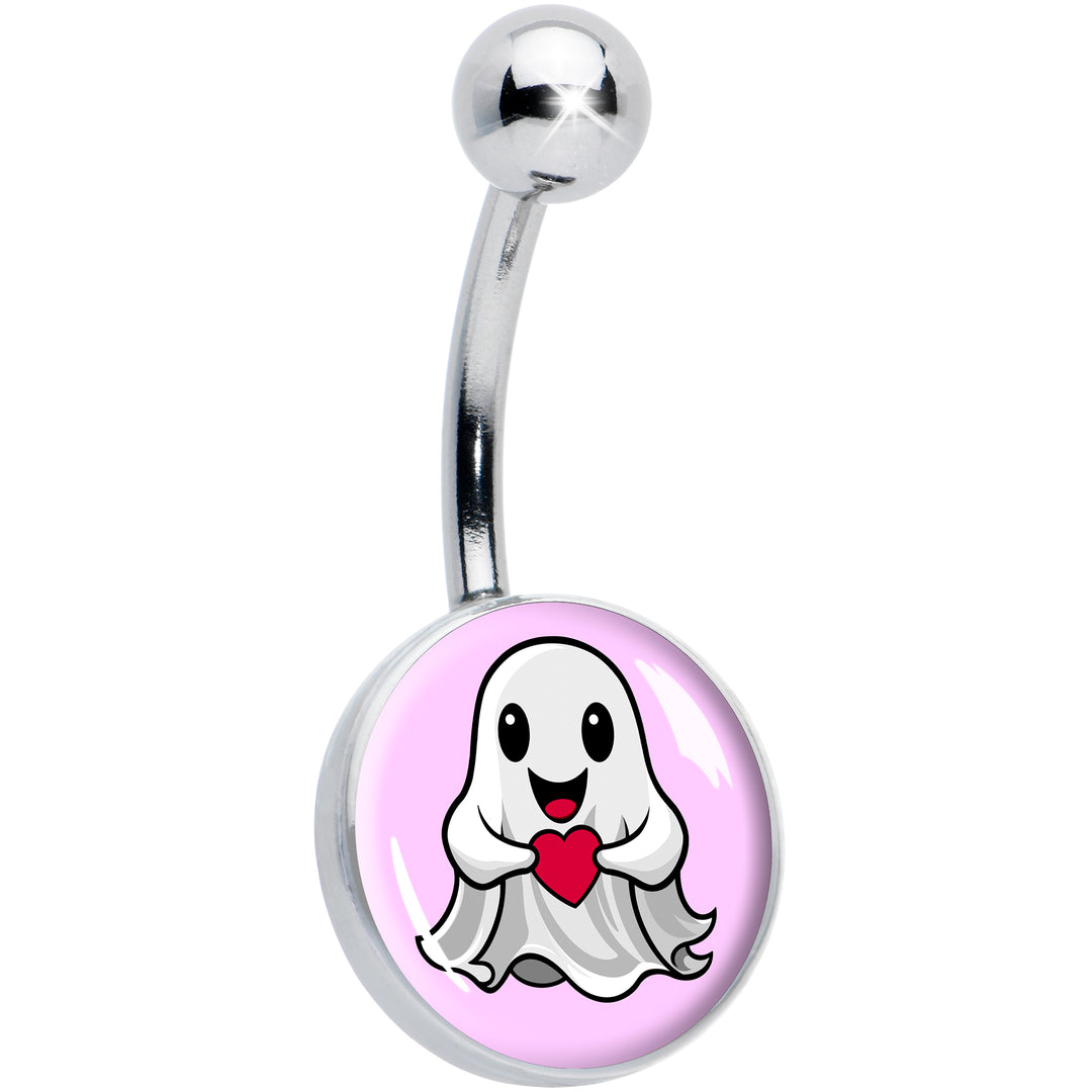 Valentine Sweet Ghost Hypoallergenic Stainless Steel Belly Ring
