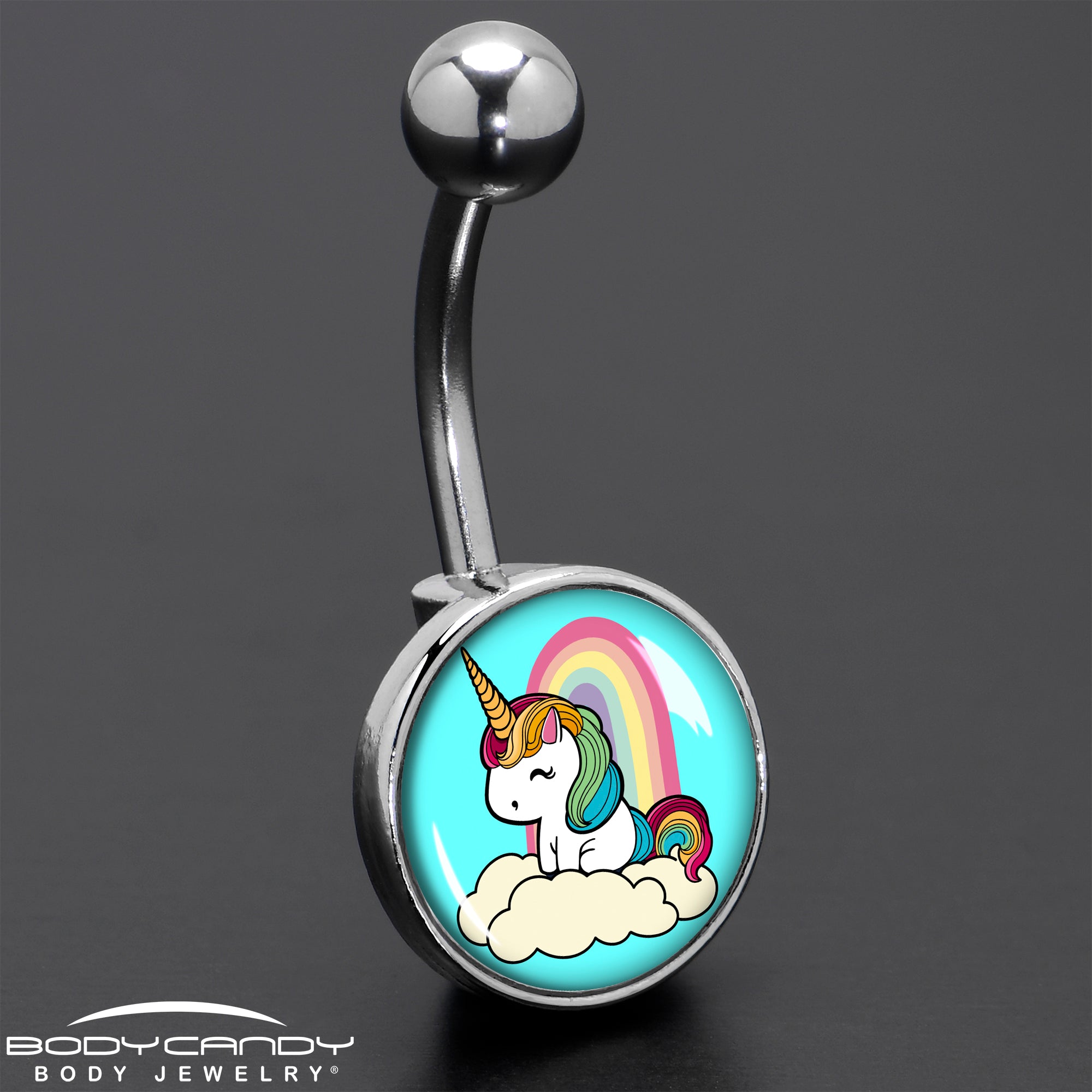 Rainbow Unicorn Belly Ring by Onyx O