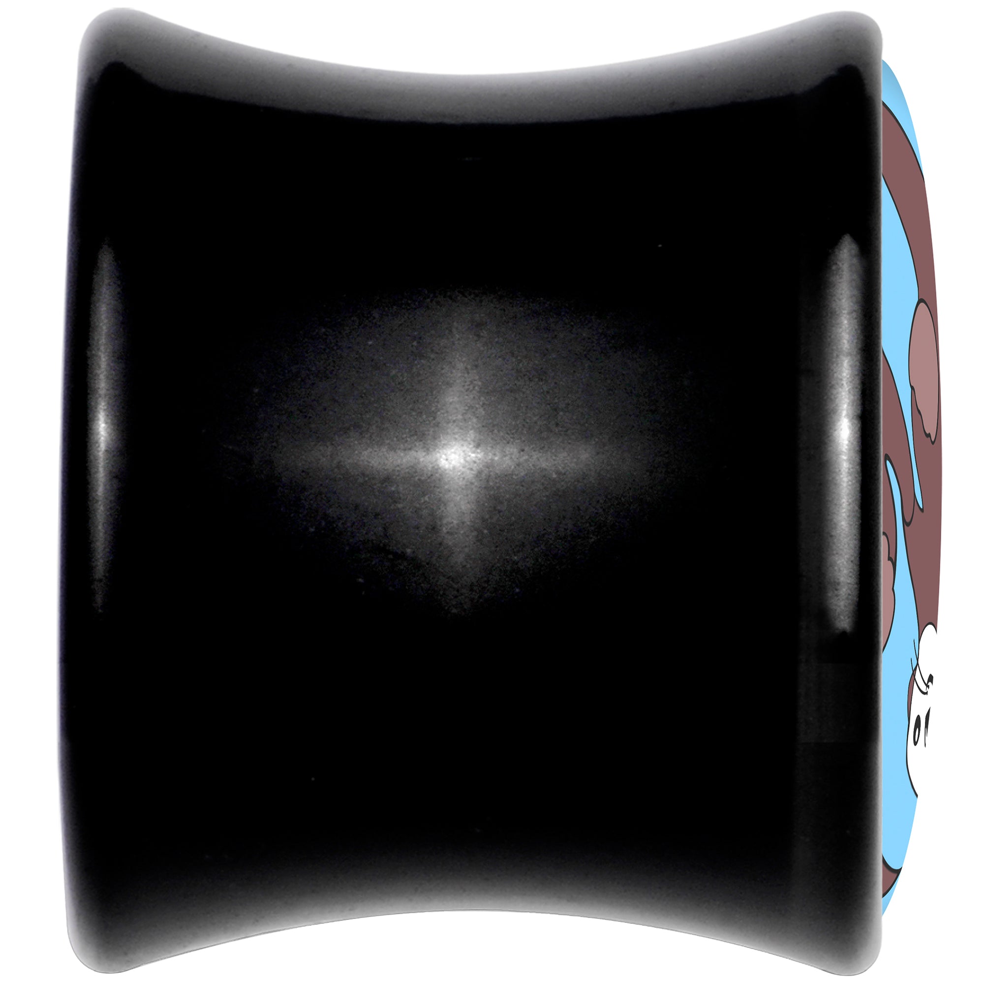 Oh My Otters Animal Black Acrylic Saddle Plug Set by Onyx O