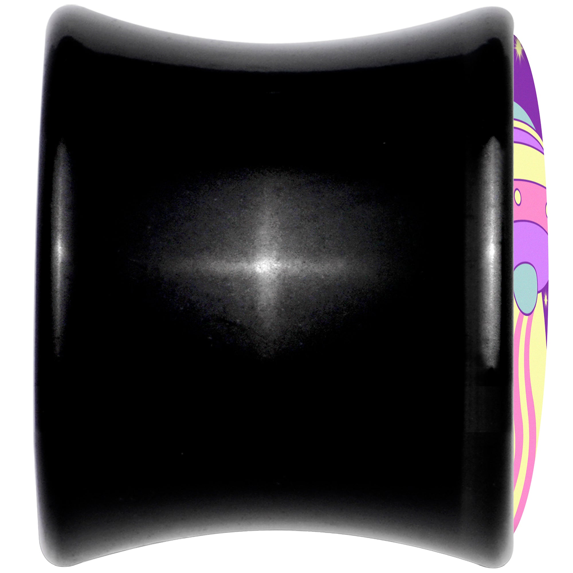 Style Space Invasion UFO Black Acrylic Saddle Plug Set by Onyx O