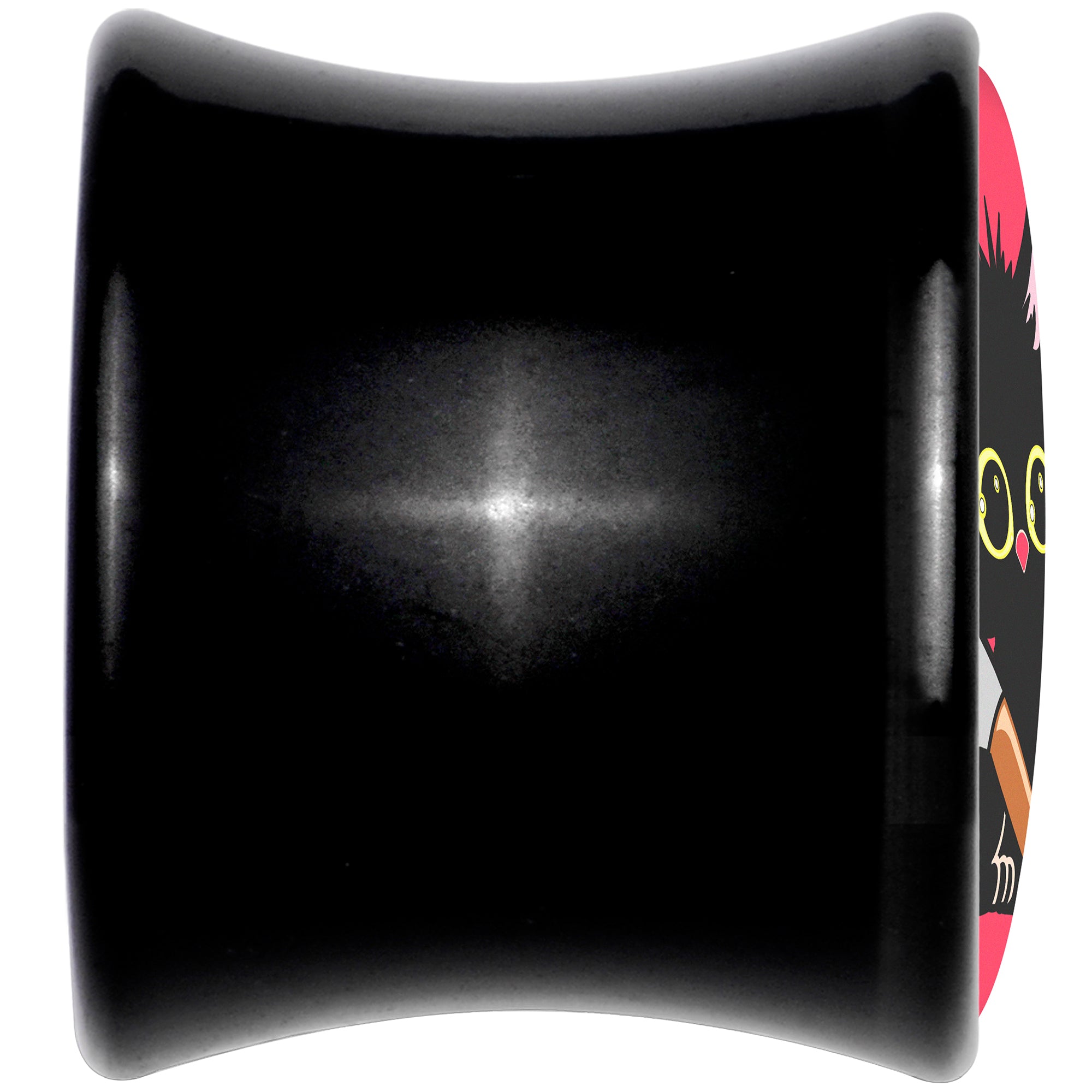 Stabby Cat Black Acrylic Saddle Plug Set by Onyx O