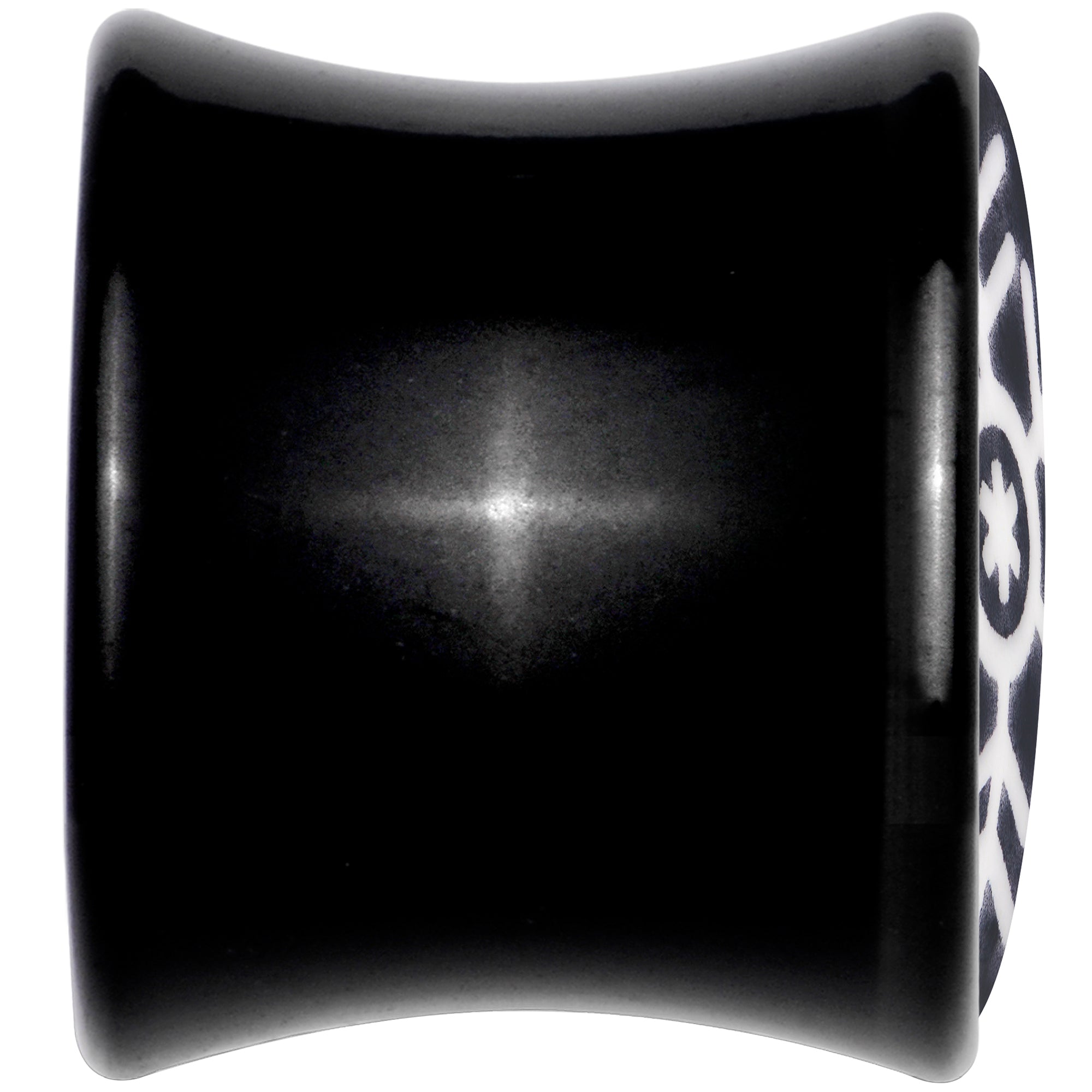 Glow in the Dark Holiday Snowflake Black Acrylic Saddle Plug Set by Onyx O