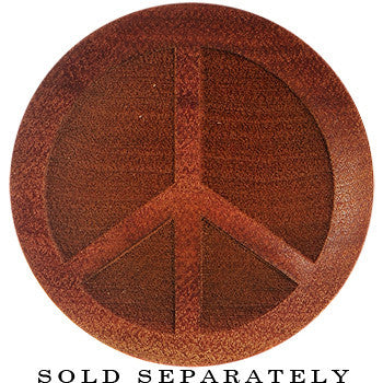 Organic Sawo Wood Peace Sign Saddle Plug