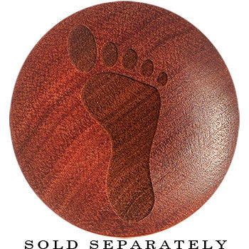 Organic Sawo Wood Footprint Saddle Plug