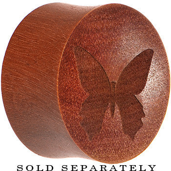 Organic Sawo Wood Butterfly Saddle Plug