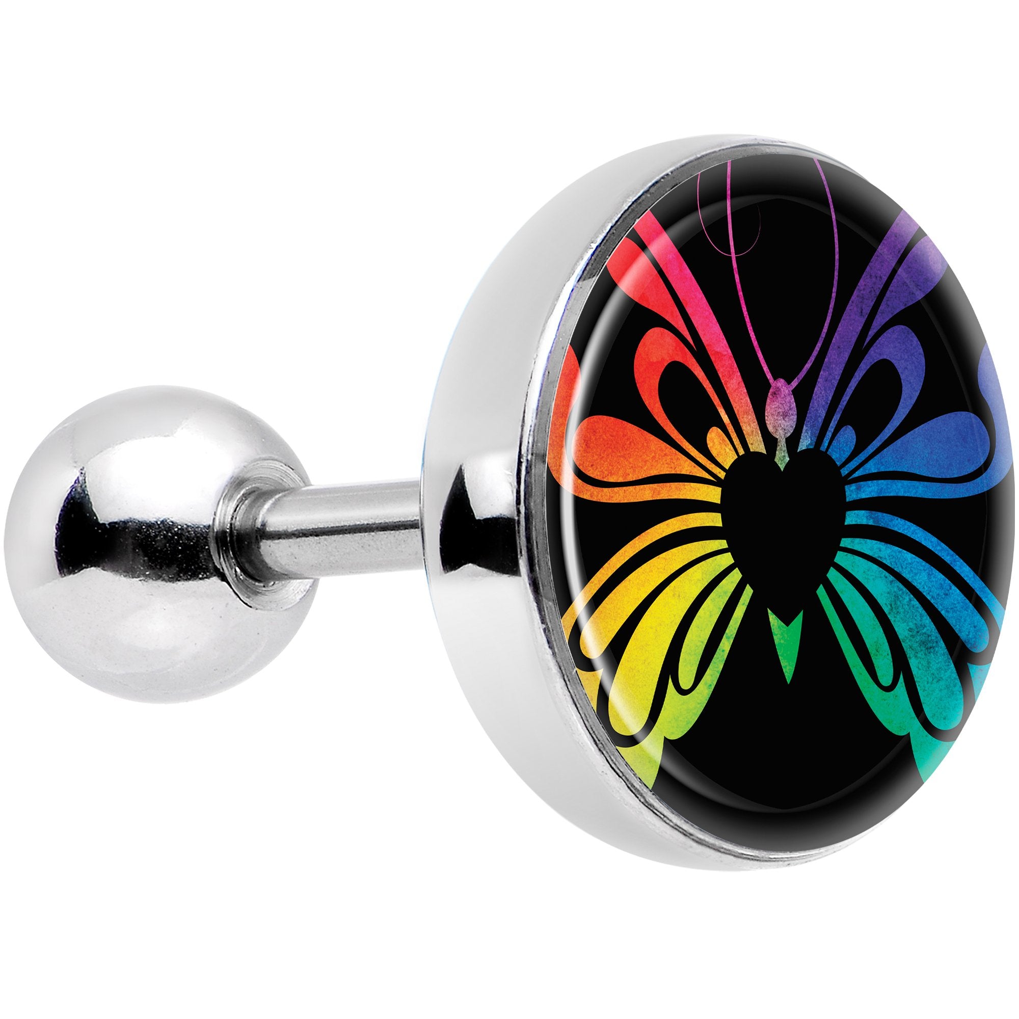 Rainbow Pride Butterfly Tragus Cartilage Earring