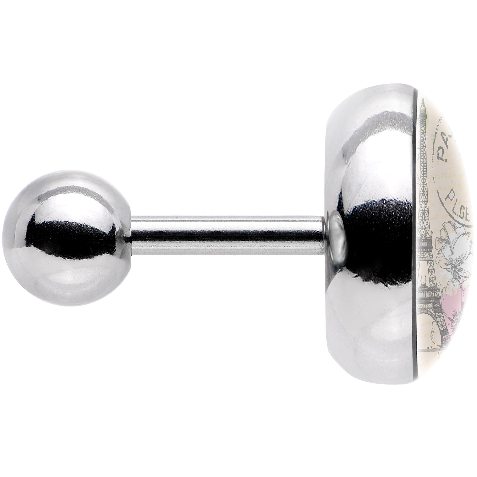 16 Gauge 1/4 With Love from Paris Tragus Cartilage Earring