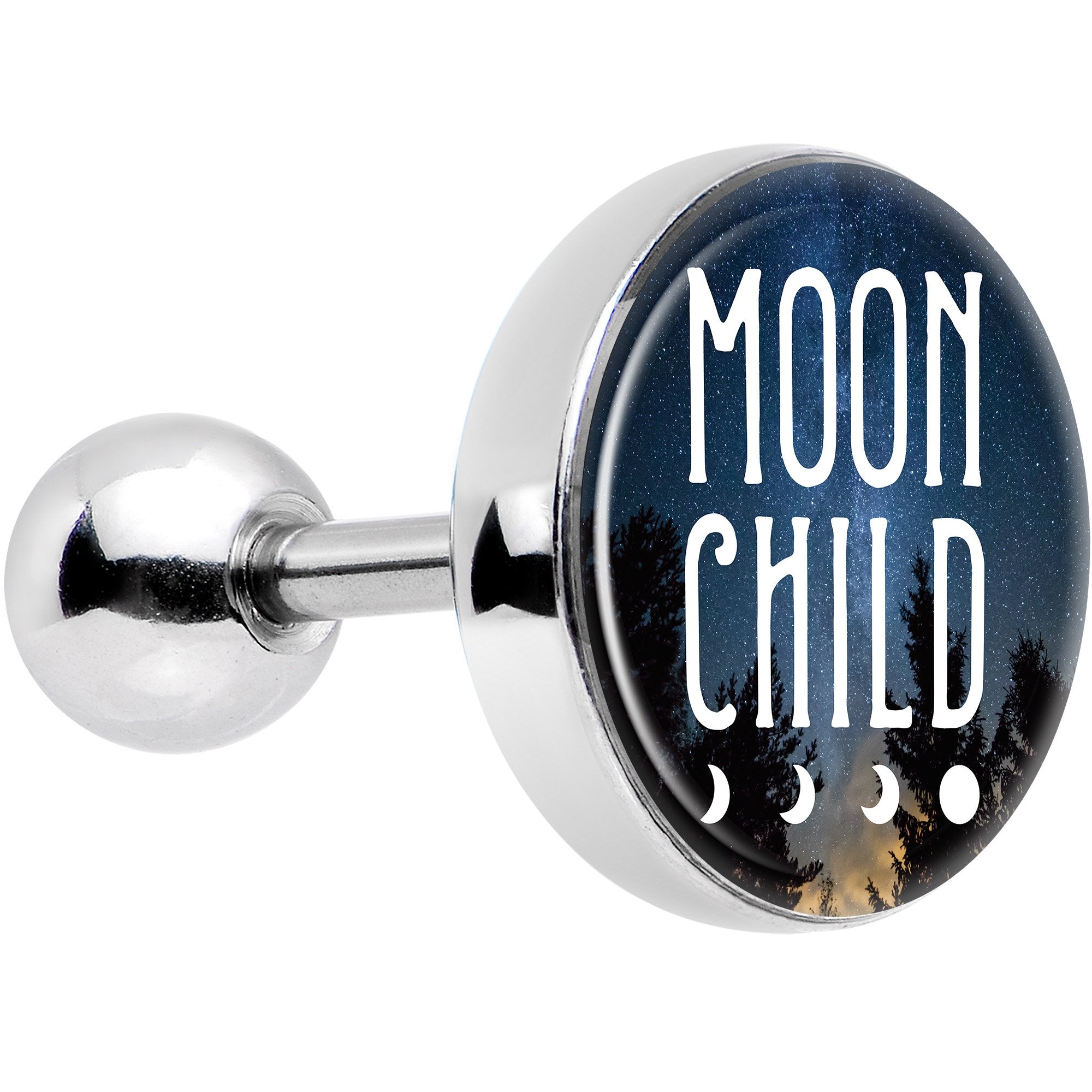16G 1/4 Moon Child Tragus Cartilage Earring