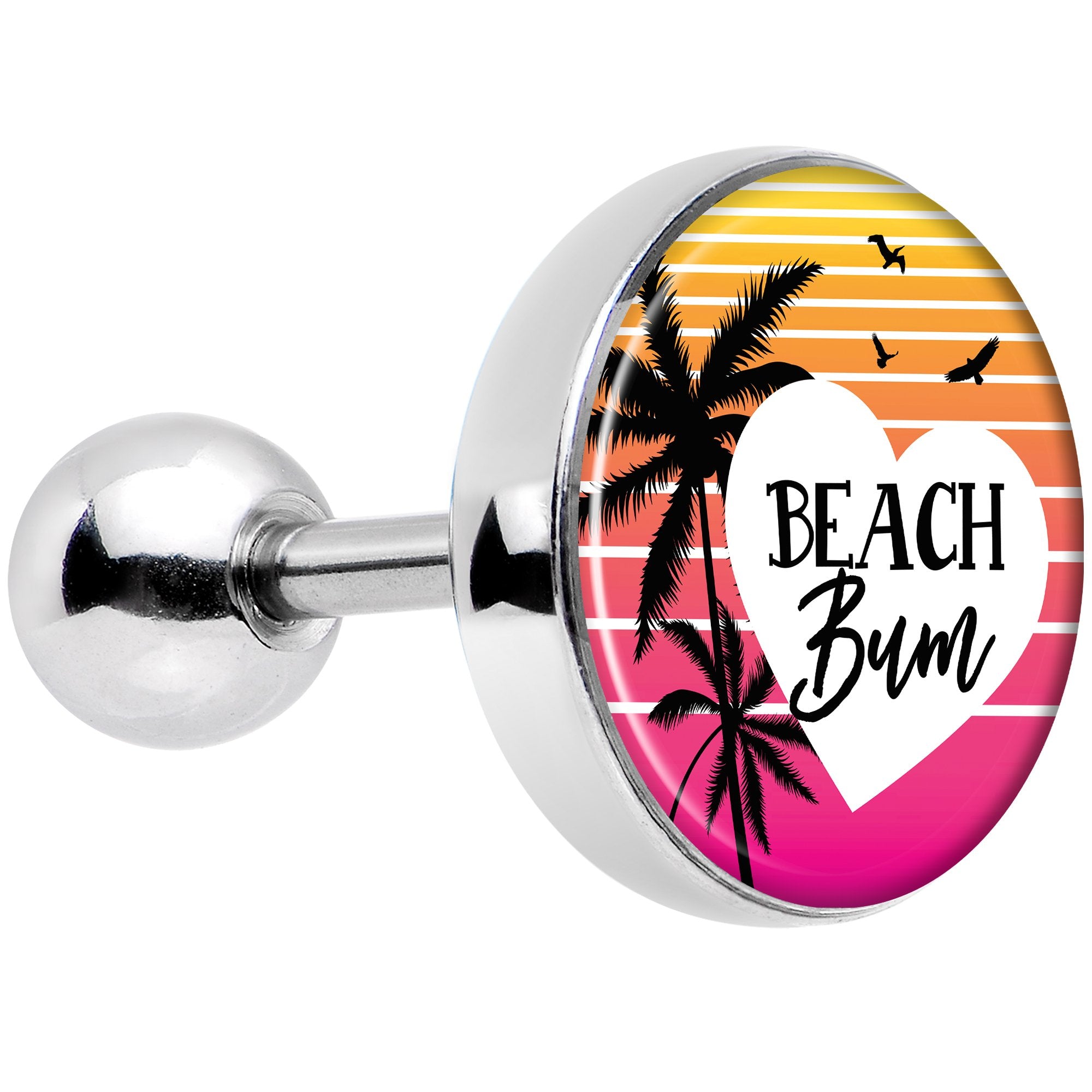 16G 1/4 Tropical Paradise Beach Bum Tragus Cartilage Earring