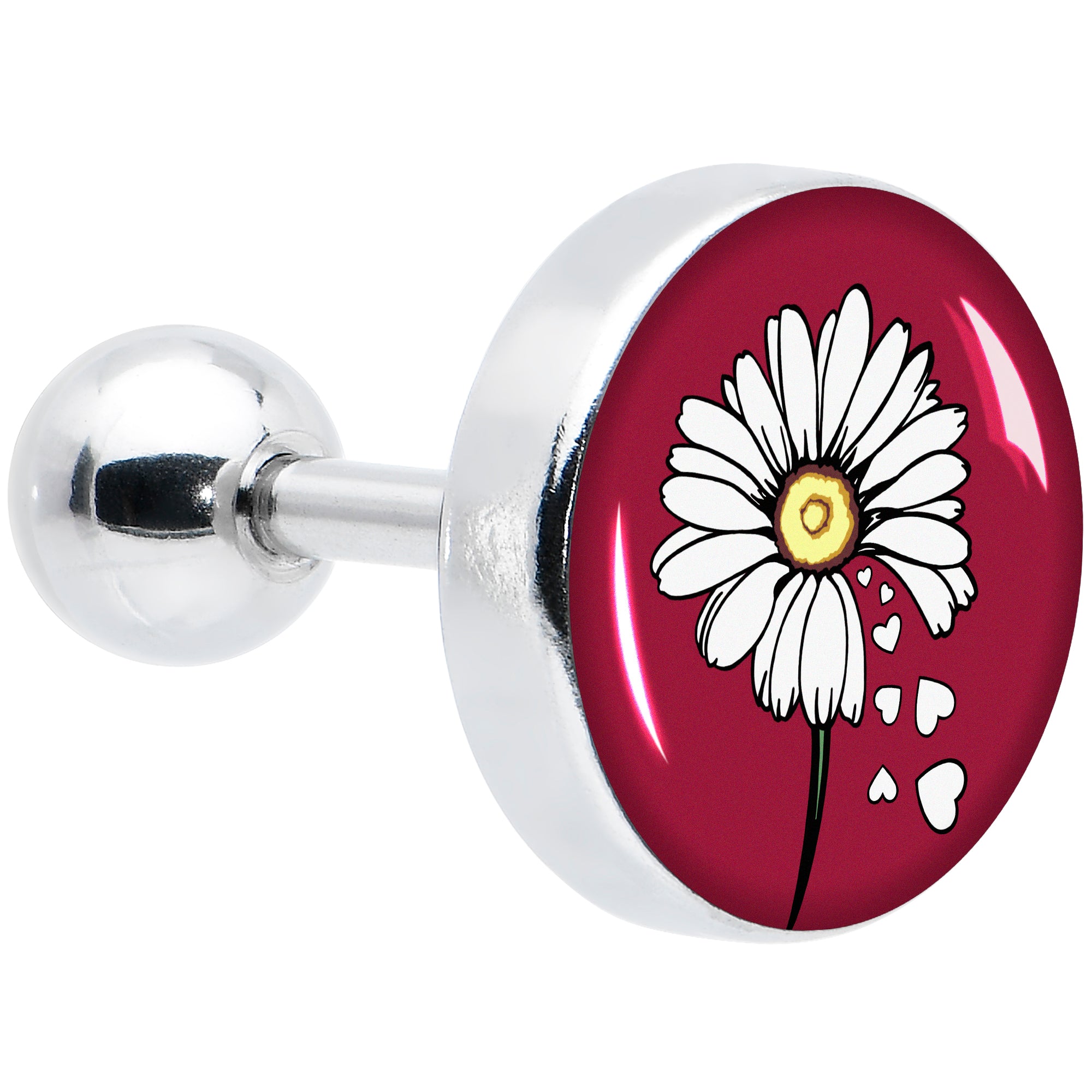 16G 1/4 Love Me Not Flower Tragus Cartilage Earring by Onyx O