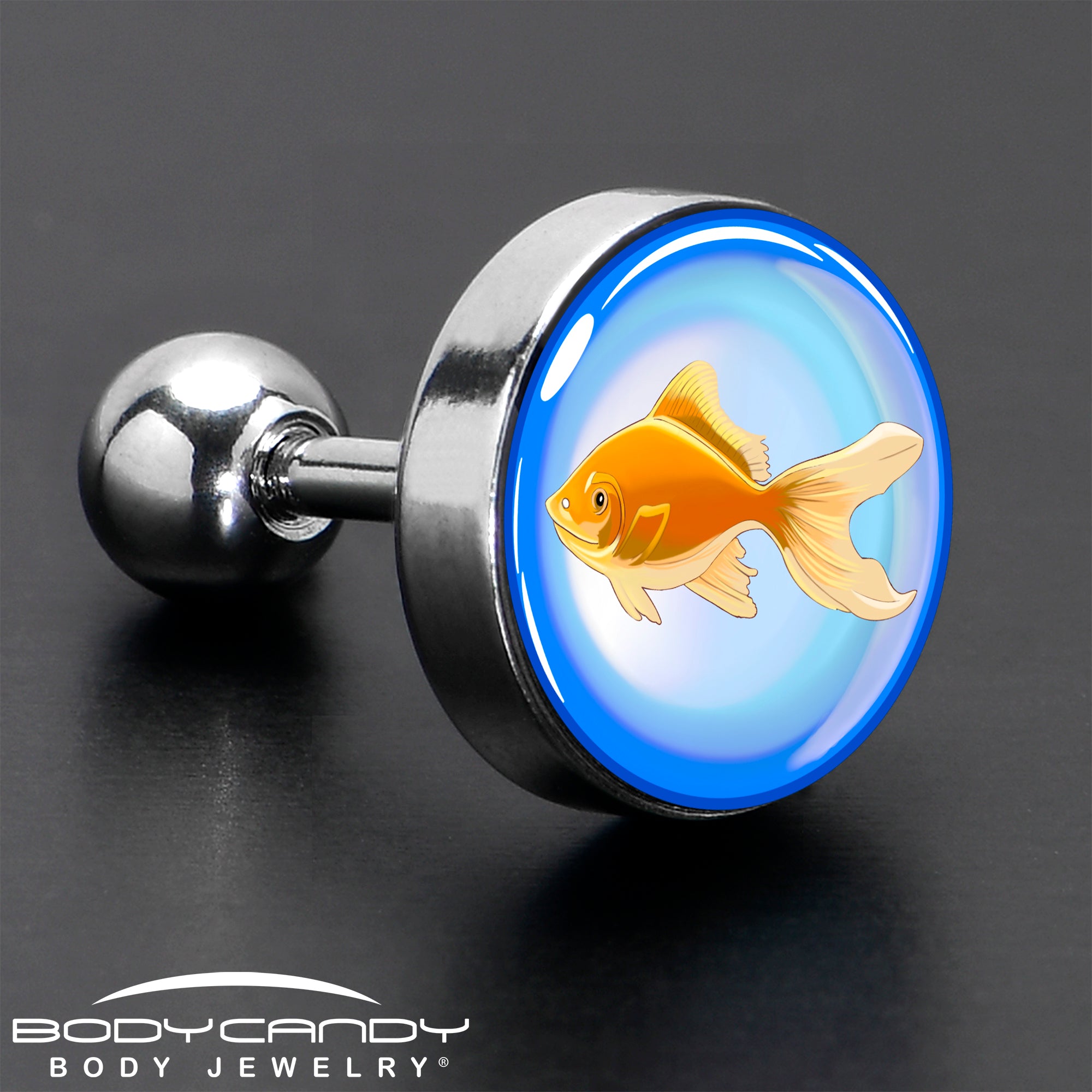 16G 1/4 Gold Fish Cartilage Tragus Earring by Onyx O