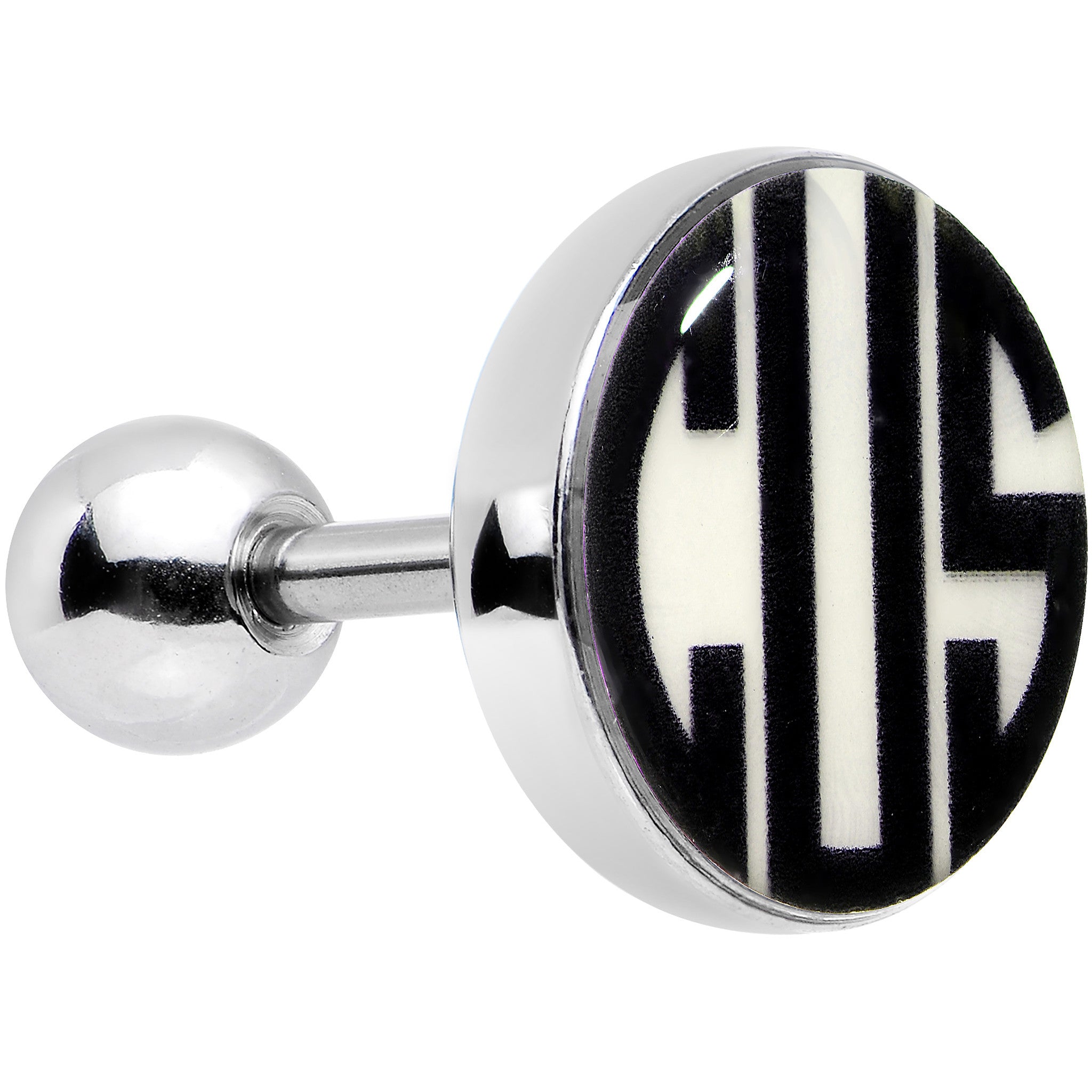 16G 1/4 Custom Glow in the Dark Initial Tragus Cartilage Earring