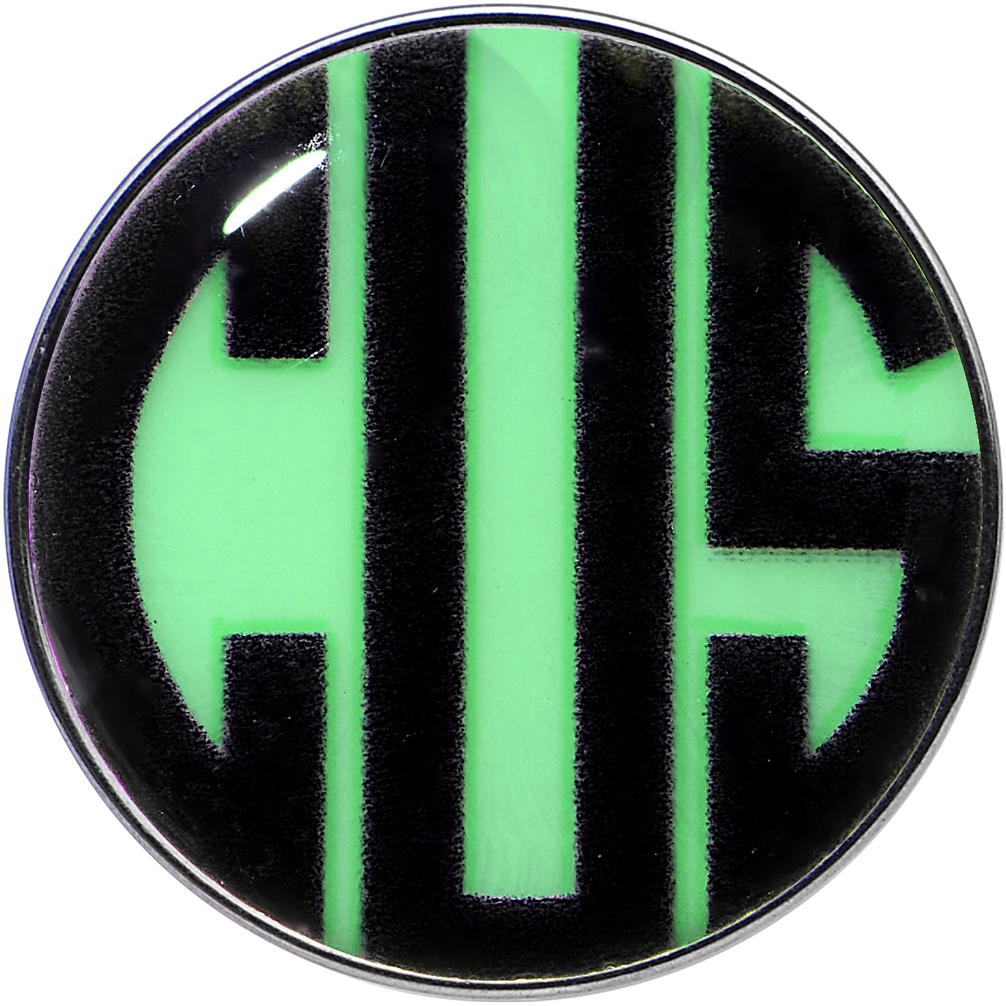 16G 1/4 Custom Glow in the Dark Initial Tragus Cartilage Earring