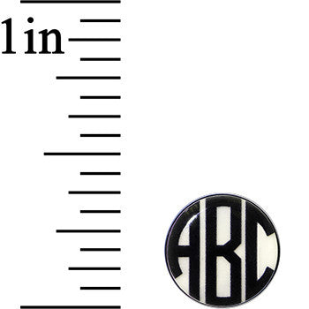 16G 1/4 Custom Glow in the Dark Initial Tragus Cartilage Earring