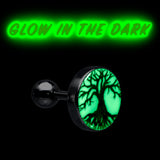 16 Gauge Glow in the Dark Tree of Life Tragus Cartilage Earring