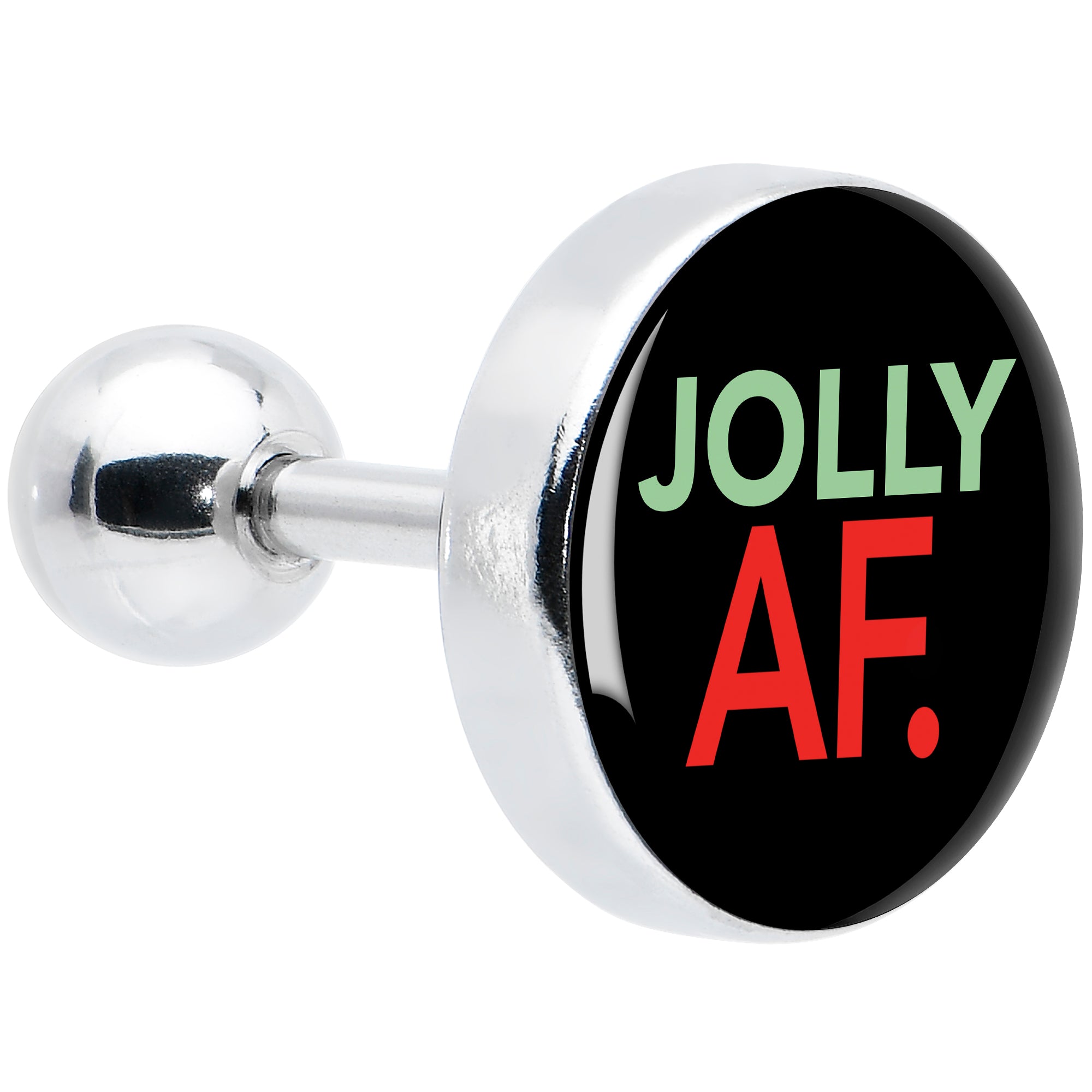 16G 1/4 Jolly AF Festive Holiday Tragus Cartilage Earring by Onyx O