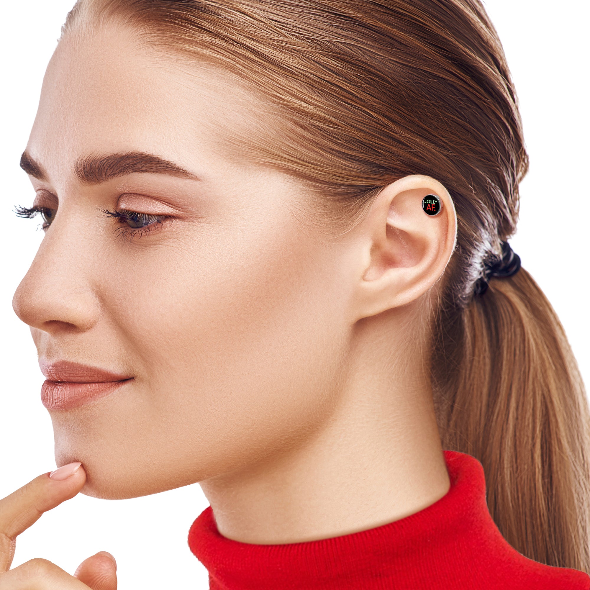 16G 1/4 Jolly AF Festive Holiday Tragus Cartilage Earring by Onyx O