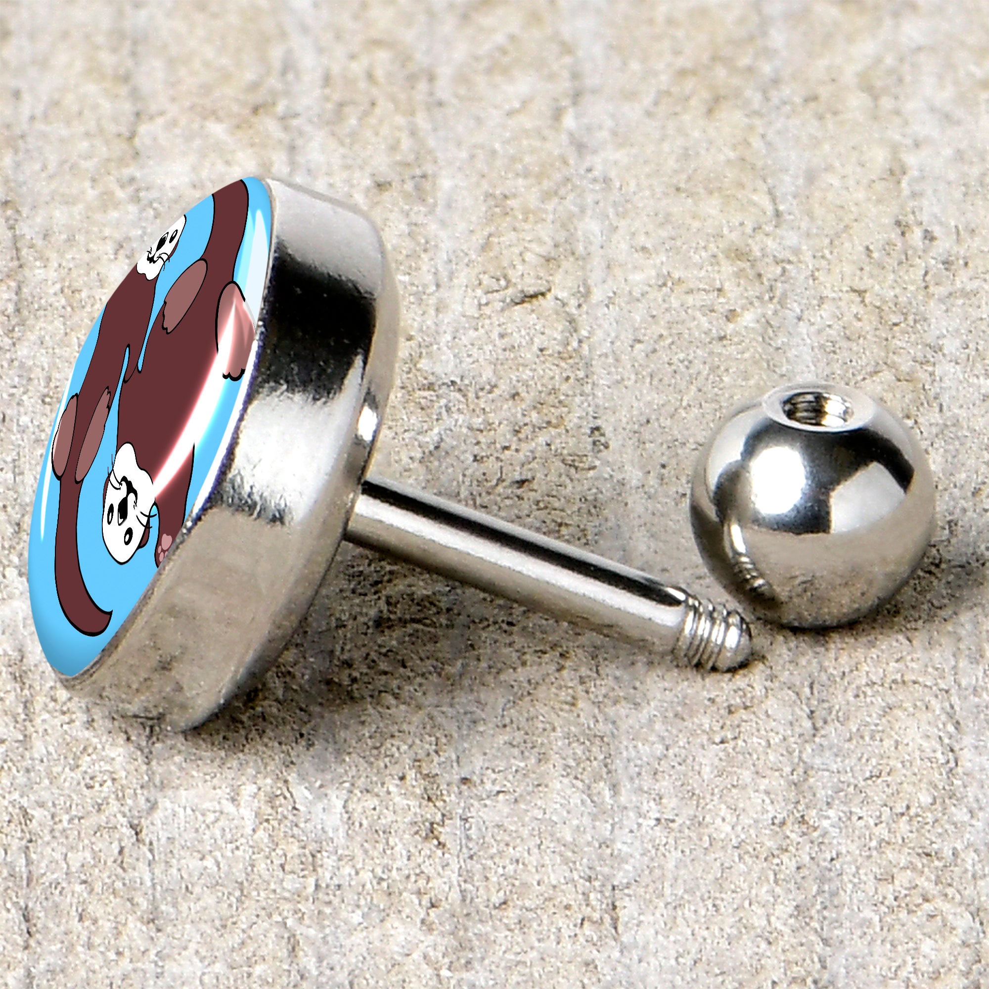 16G 1/4 Oh My Otters Animal Tragus Cartilage Earring by Onyx O