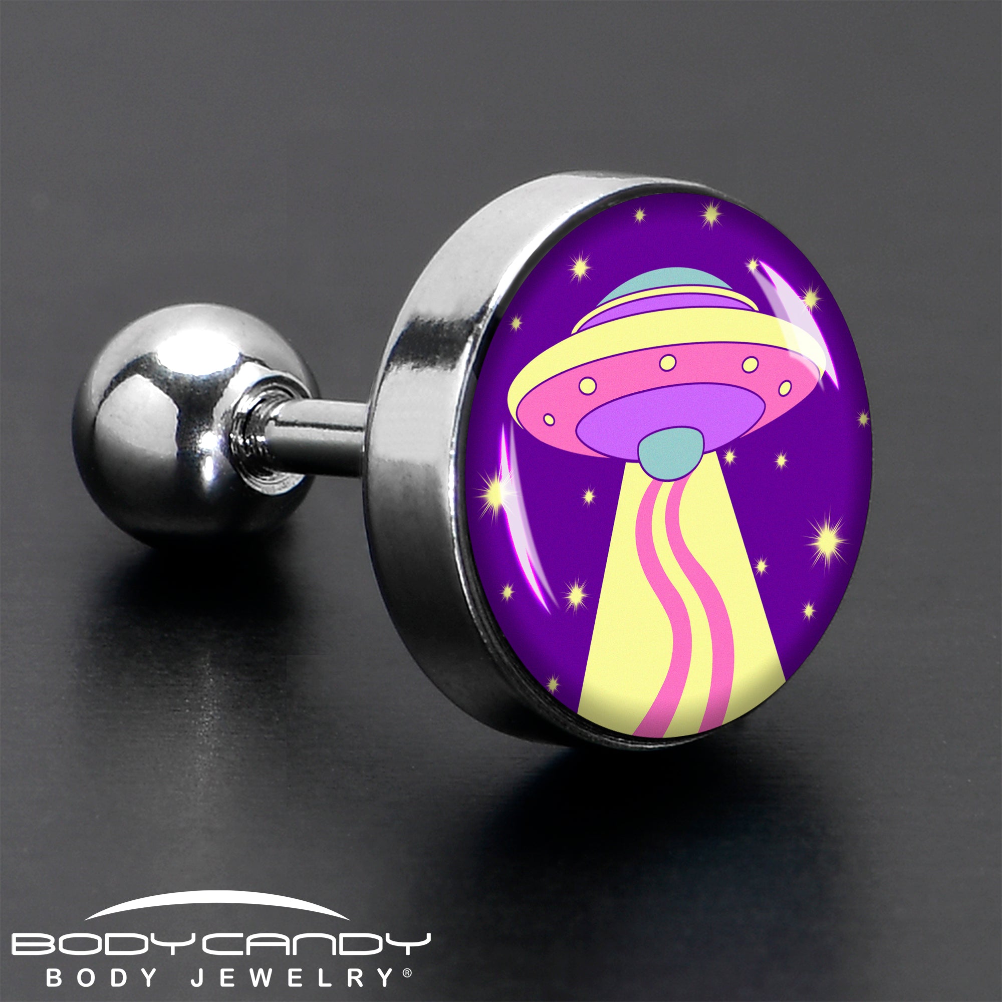 16G 1/4 Style Space Invasion Tragus Cartilage Earring by Onyx O