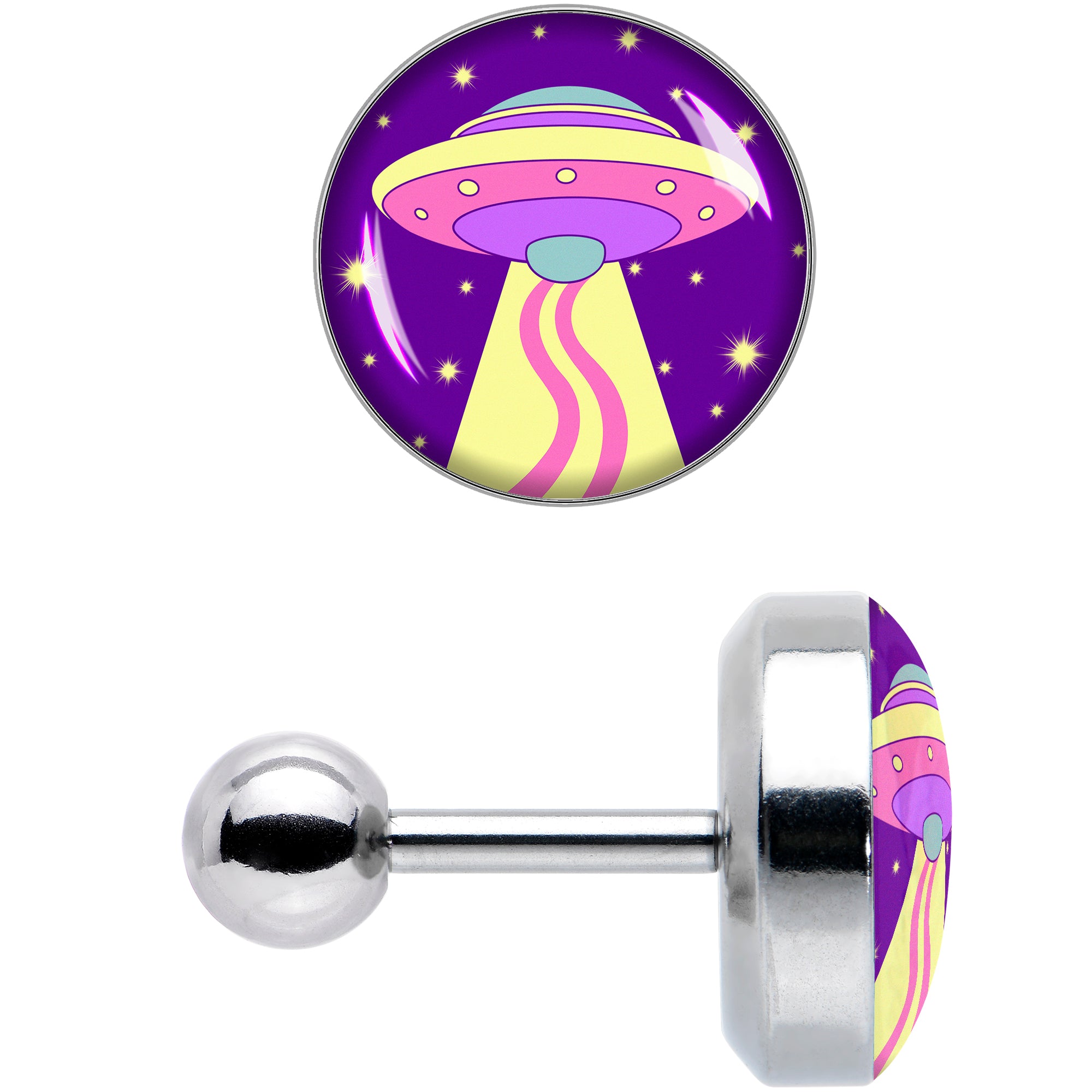 16G 1/4 Style Space Invasion Tragus Cartilage Earring by Onyx O