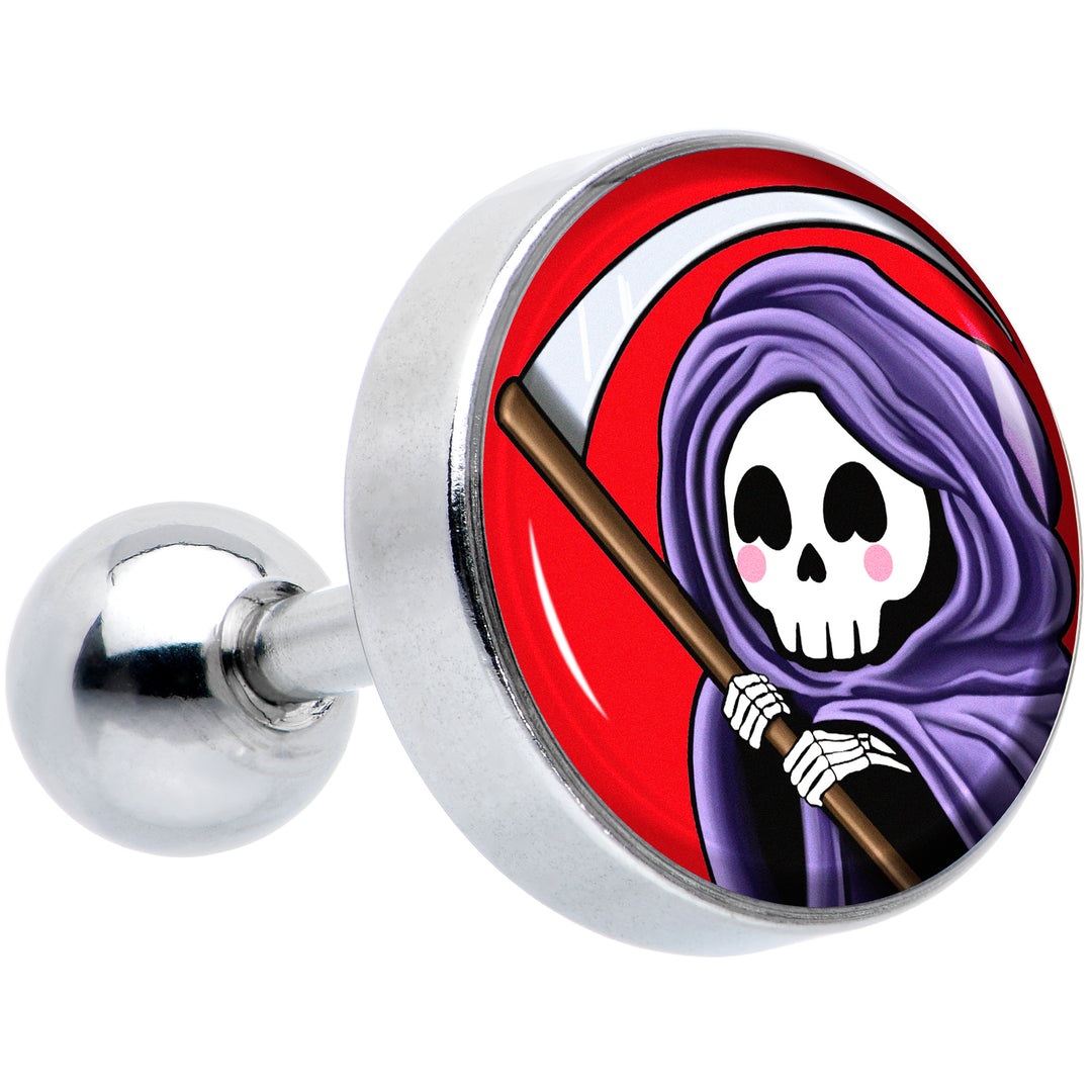 16G 1/4 Grim Reaper Cartilage Tragus Earring by Onyx O