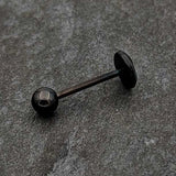 Glow in the Dark Black Anodized Radioactive Barbell Tongue Ring