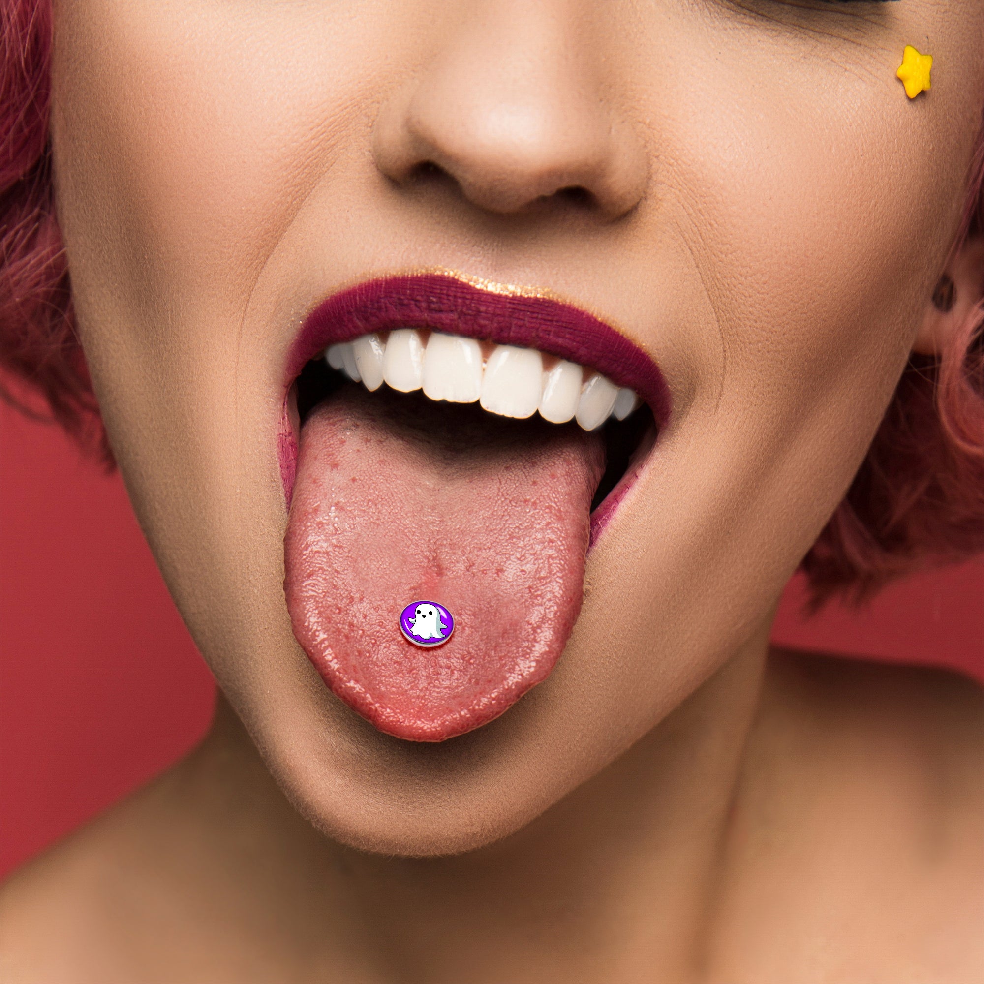 Ghost Barbell Tongue Ring by Onyx O