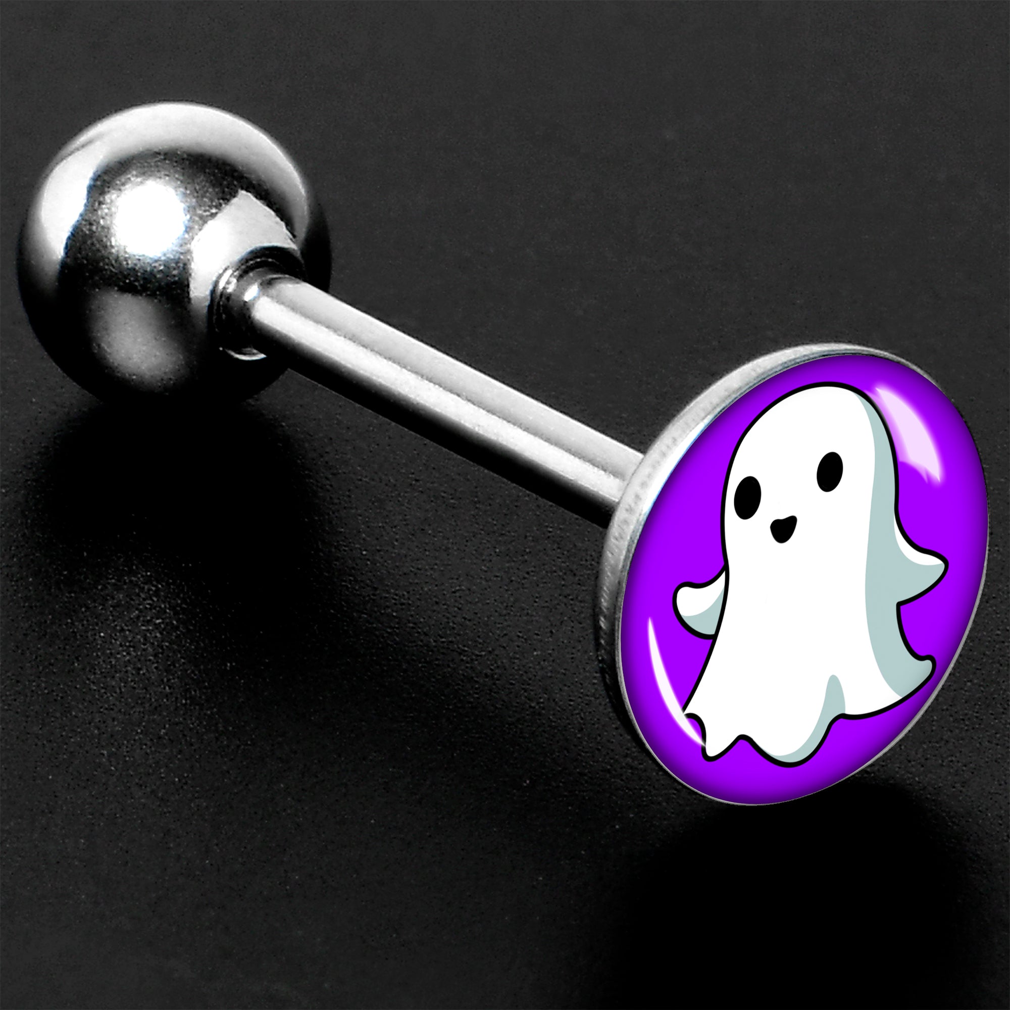 Ghost Barbell Tongue Ring by Onyx O