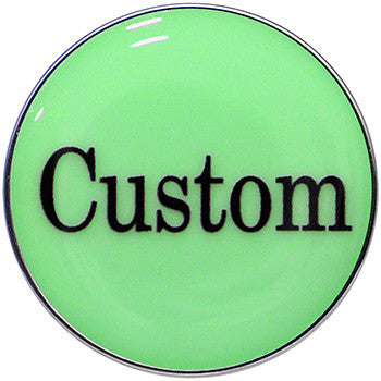 Custom Glow in the Dark Logo Stainless Steel Barbell Tongue Ring