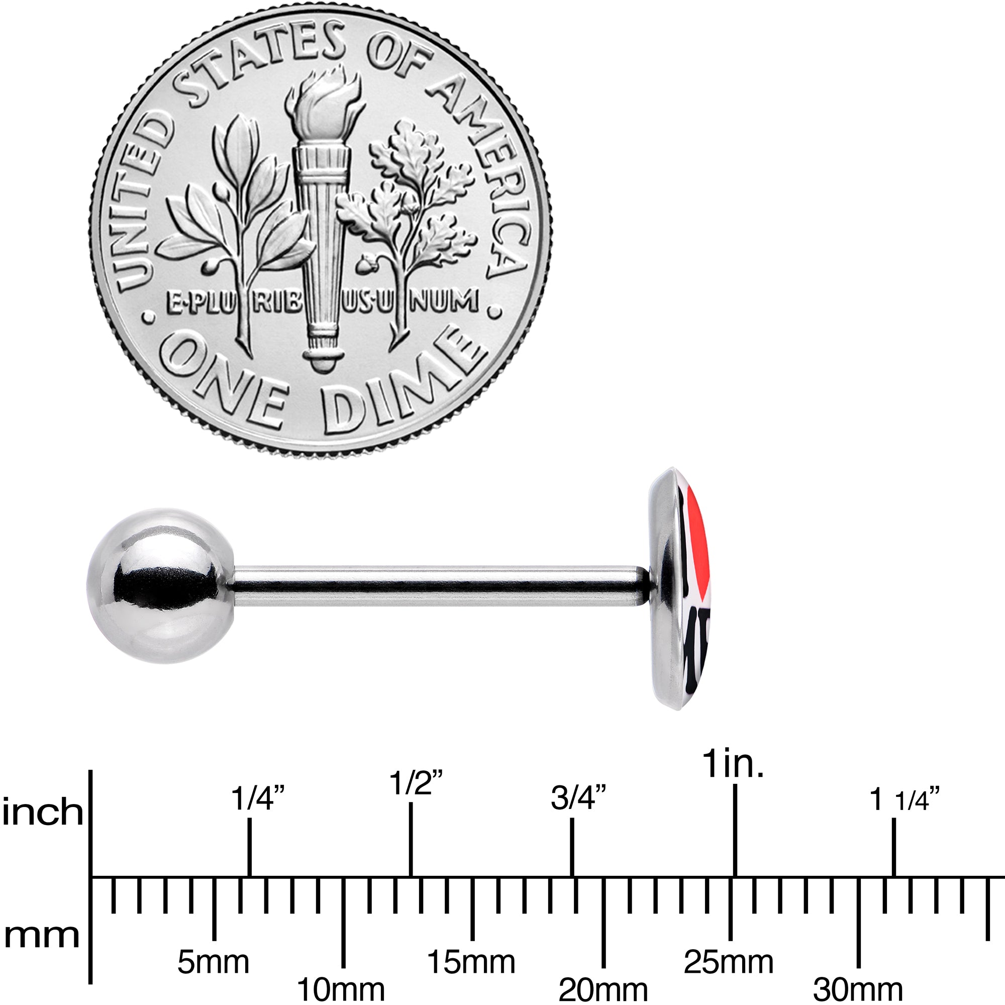 I Love Me Barbell Tongue Ring by Onyx O