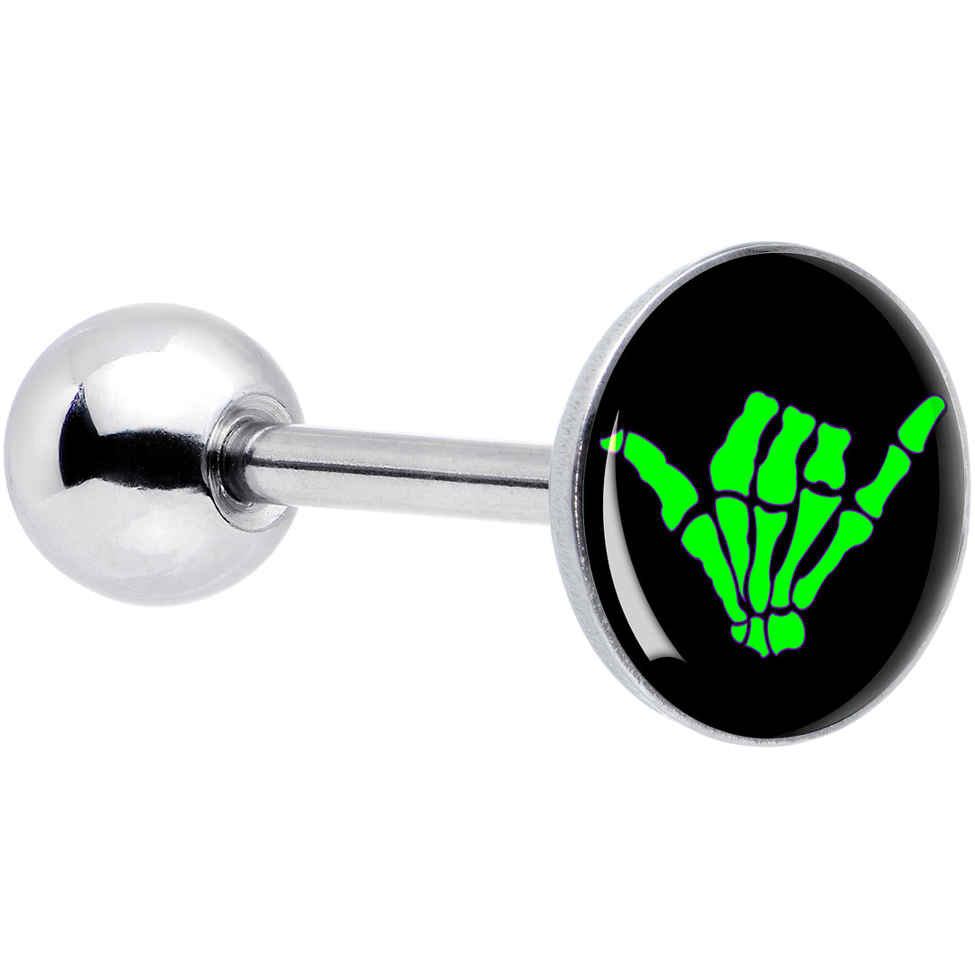 Shaka Hand Barbell Tongue Ring by Onyx O