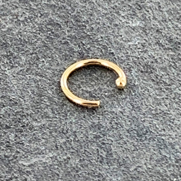 Gold Clicker Hoop, Nose Ring, 20ga, 18k Rose Gold - Piercer Charlie's  Creations