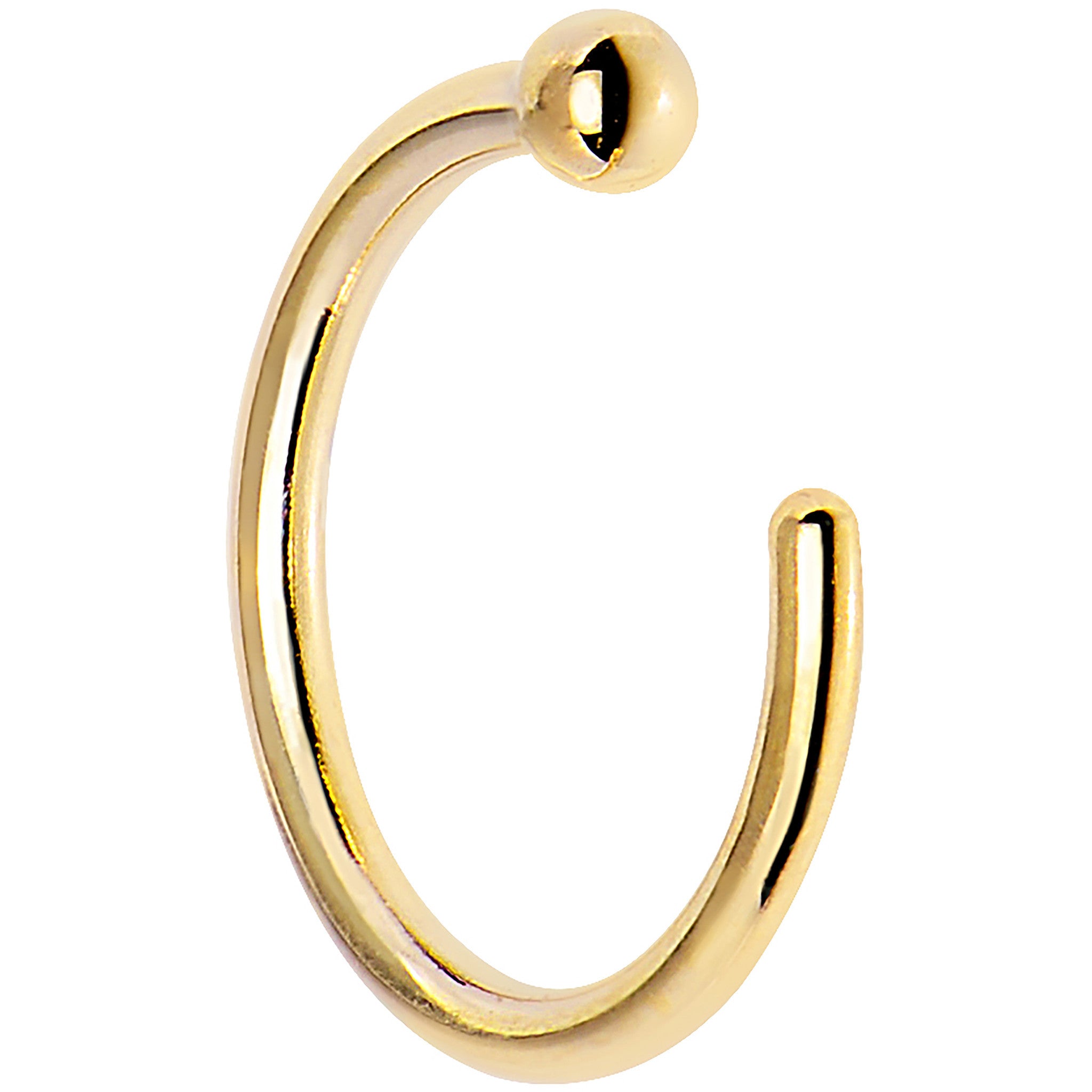 Amazon.com: 22g 7mm 14k Solid Gold Snug Fitting Nose Ring Hoop 22 Gauge Piercing  Jewelry : Handmade Products