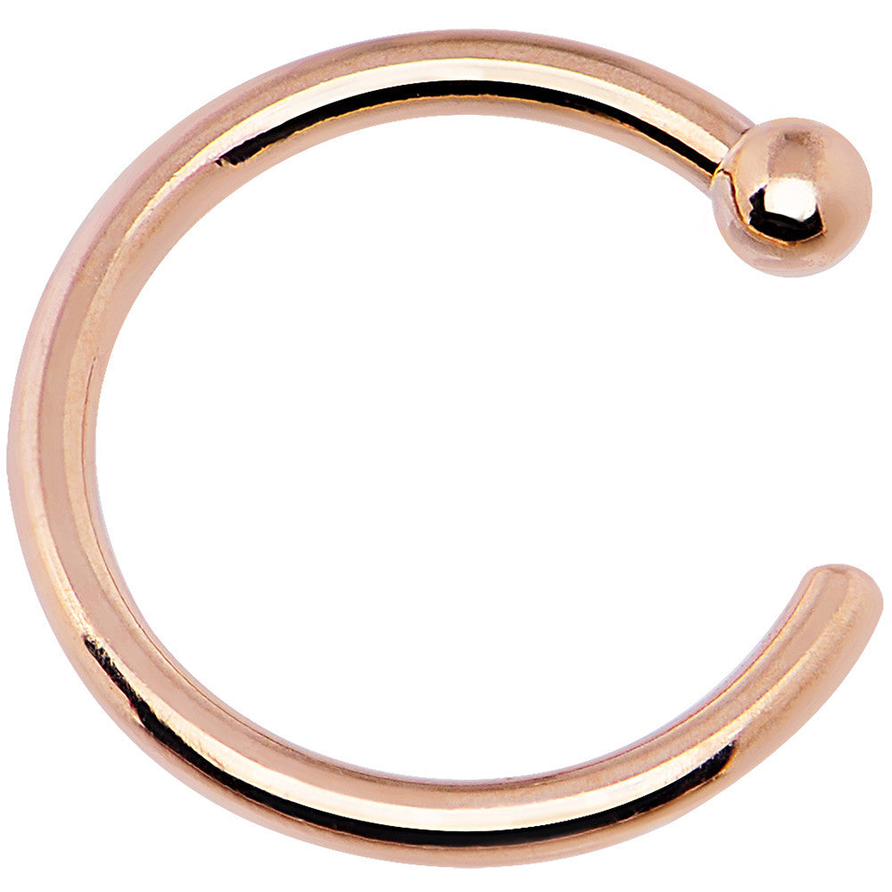 Nose Ring Hoop Helix Tragus Cartilage Earring 14K Rose Gold Filled 18g, 7mm  | eBay