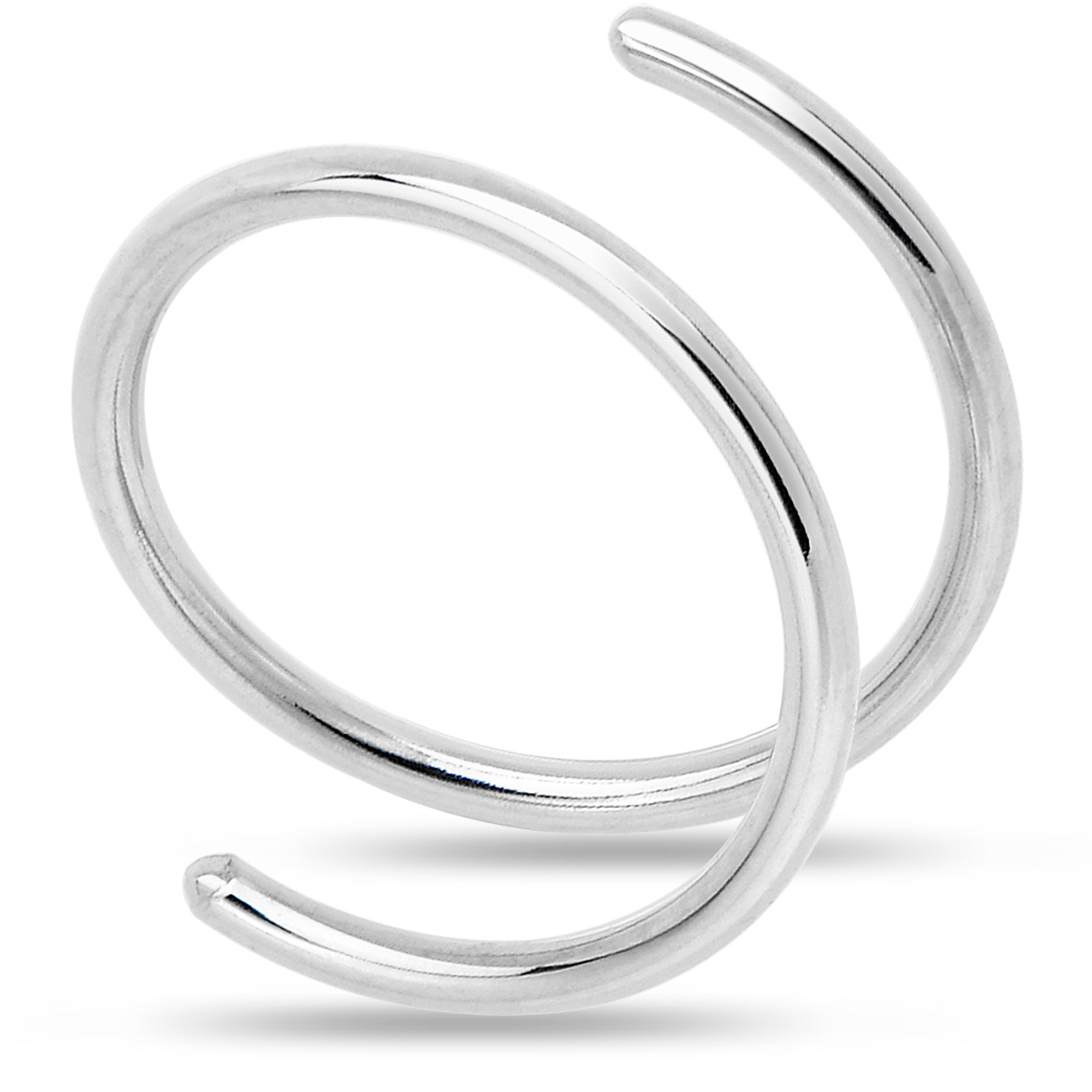 Spiralling Silver Nose Ring | Nose Jewellery - Tribu