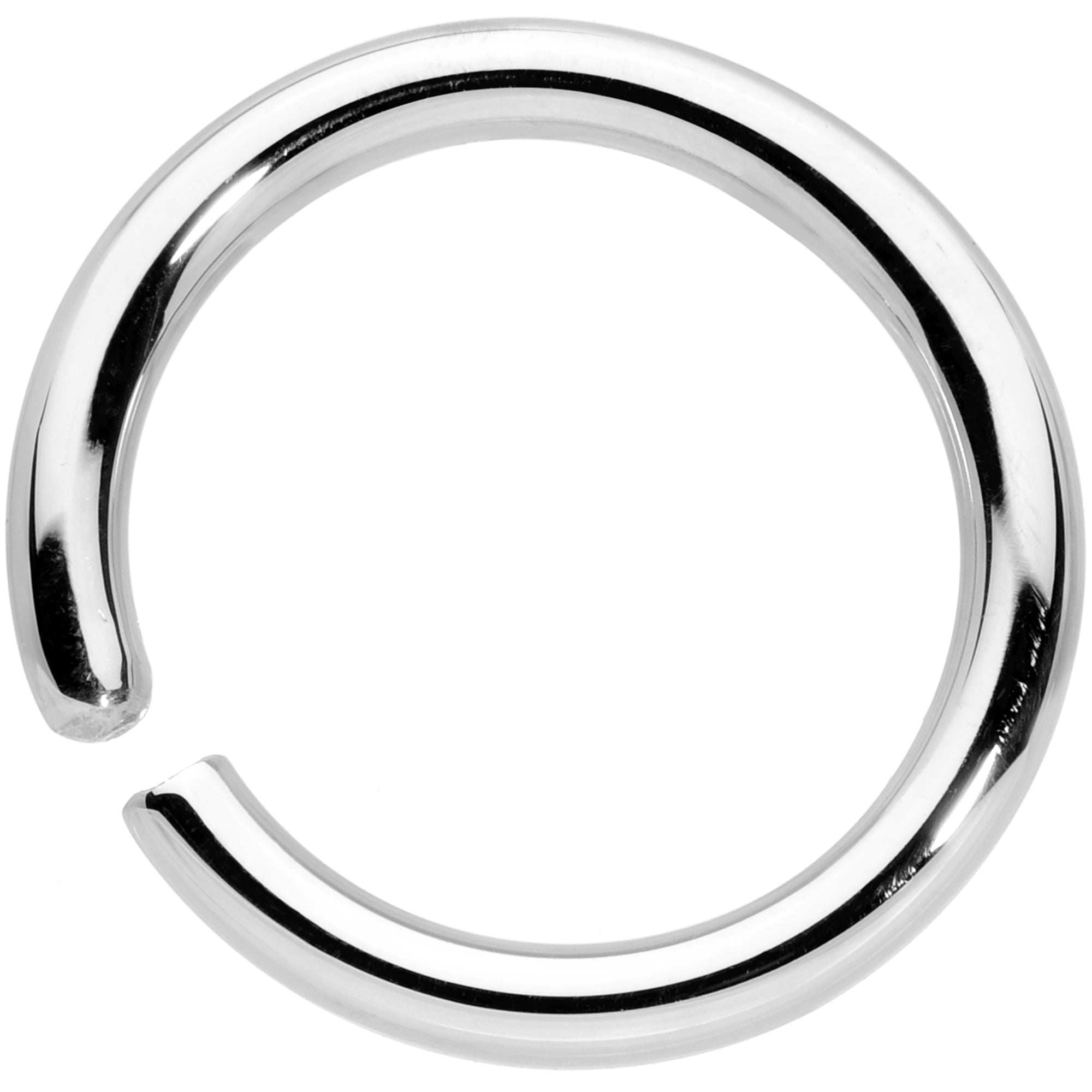 14 Gauge 3/8 Handcrafted Solid 14k White Gold Seamless Circular Ring