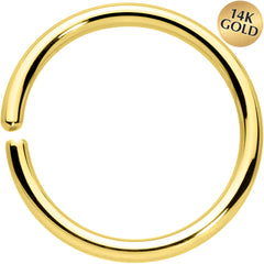 14G 1/2 Handcrafted Solid 14k Yellow Gold Seamless Circular Ring