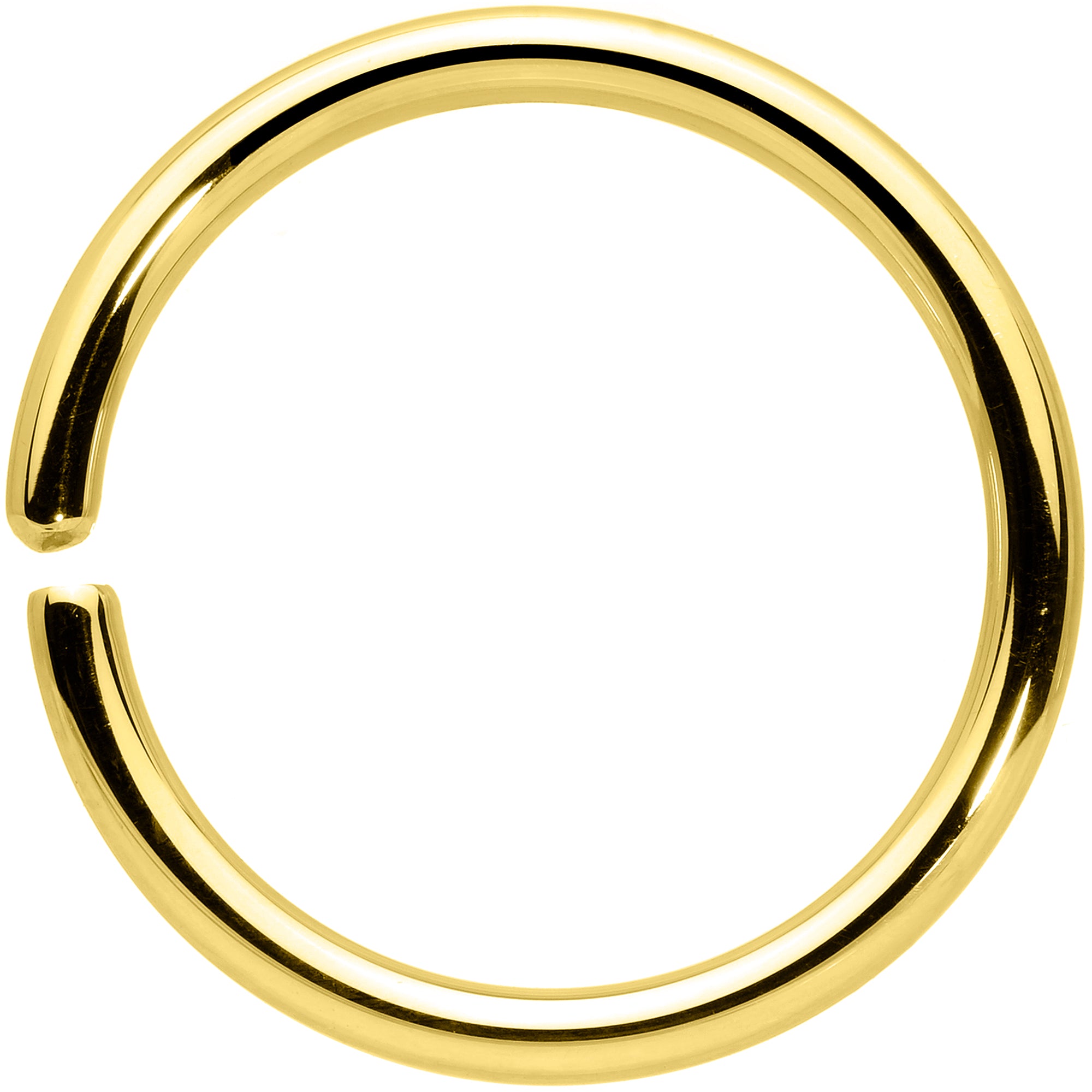 14k Yellow Gold Seamless Circular Ring 14 Gauge 1/2