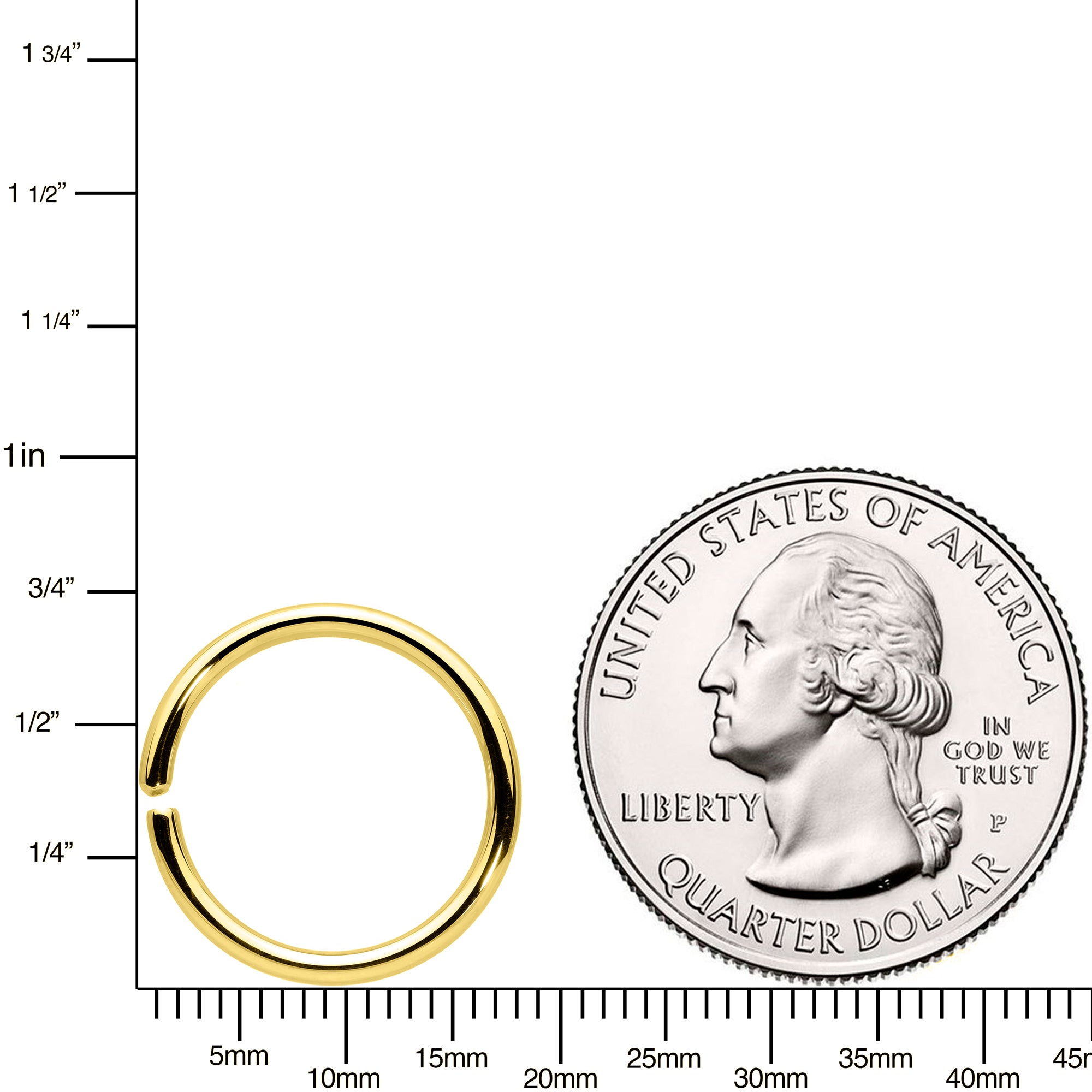 Handcrafted 14k Yellow Gold Seamless Circular Ring 14 Gauge 1/2