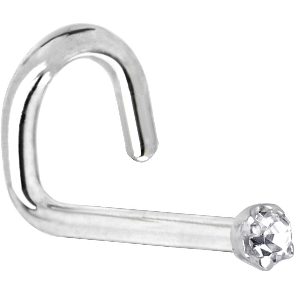Platinum 1.5mm (April) Genuine Diamond Nose Ring