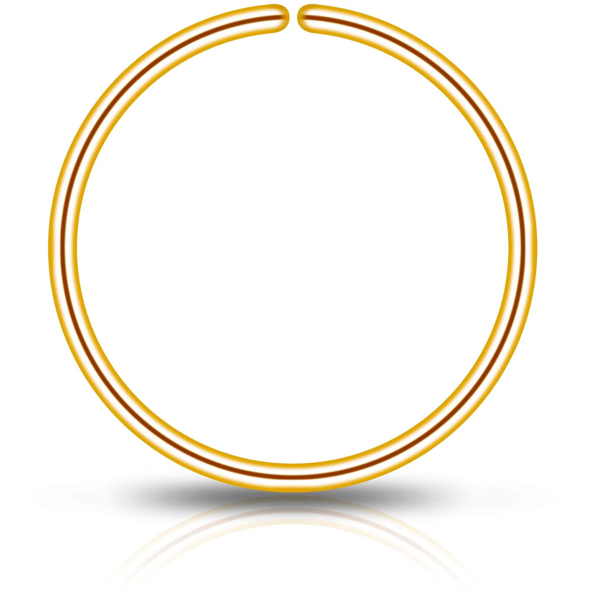 Single Hoop Nose 14k Yellow Gold Filled Nose Hoop Ring (Select Your Size)