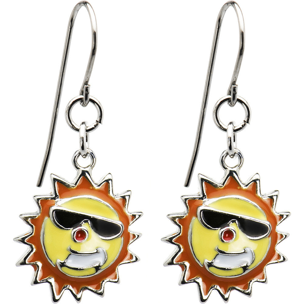 Handcrafted Stainless Steel Sunglasses Sun Earrings