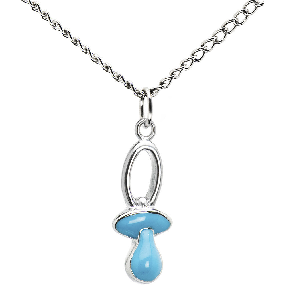 Baby Blue Pacifier Necklace