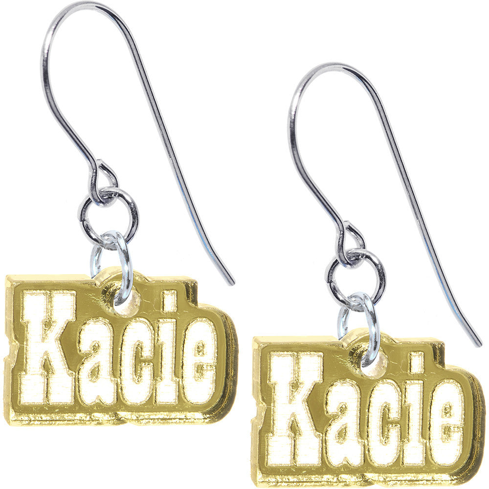 Handcrafted Custom No 1  Lucite Personalized Earrings