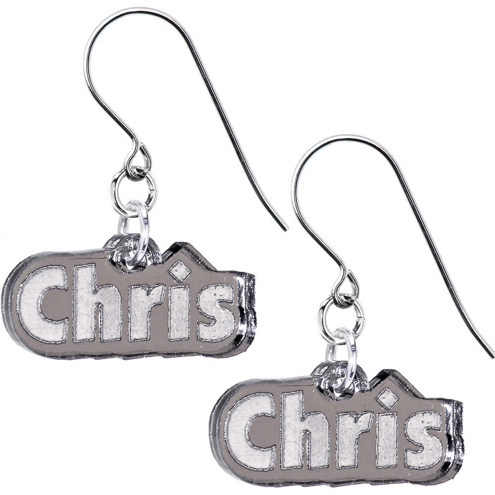 Handcrafted Custom No 3  Lucite Personalized Earrings