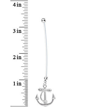 Nautical Anchor Drop Pregnant Belly Ring