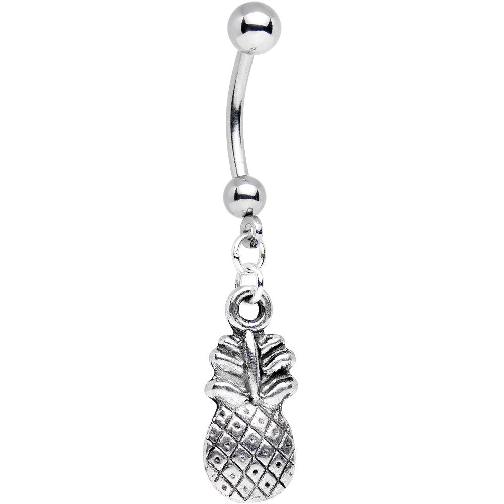 Handcrafted Hawaiian Pineapple Dangle Belly Ring