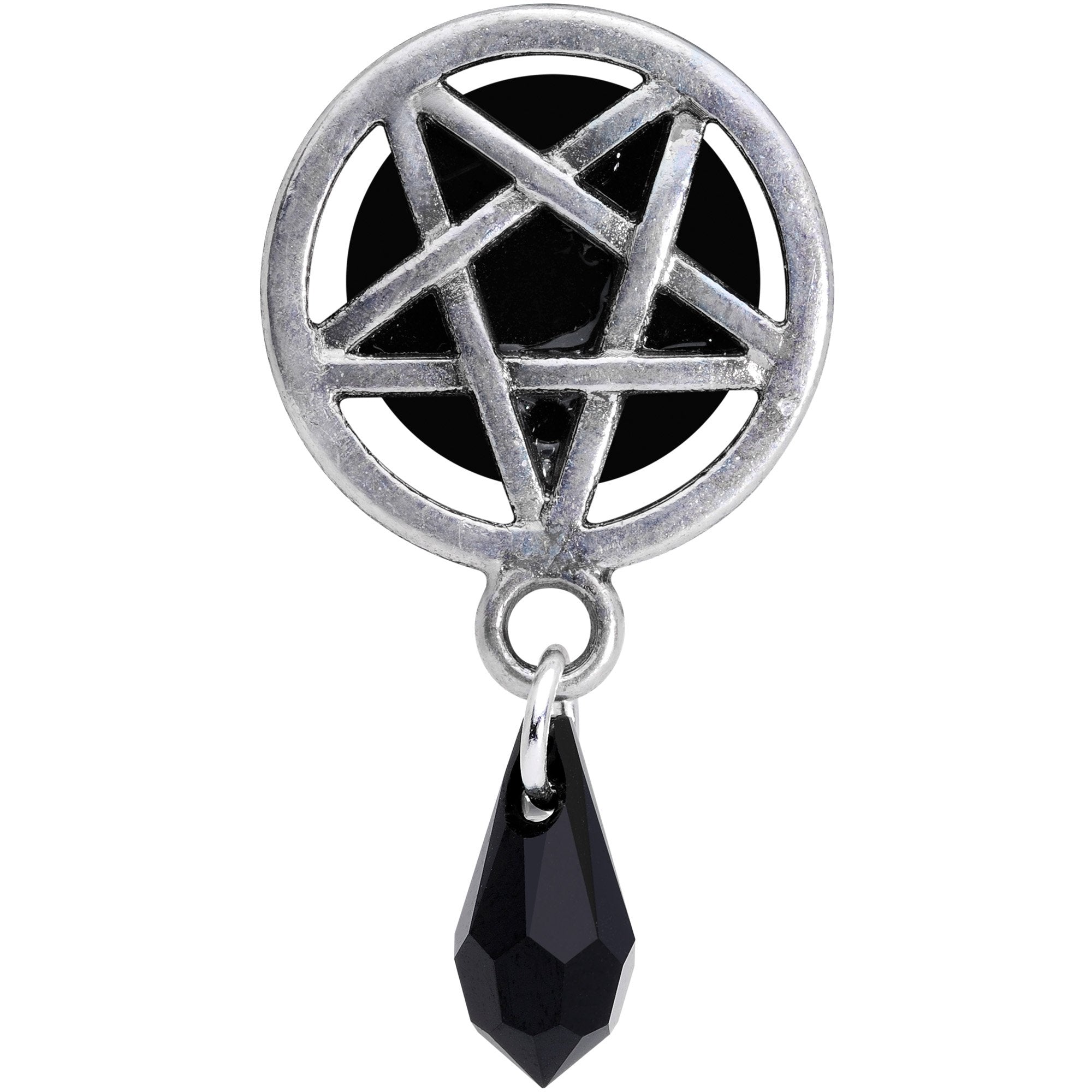 Pentagram Saddle Plug Set Created with Crystals 00G to 19mm