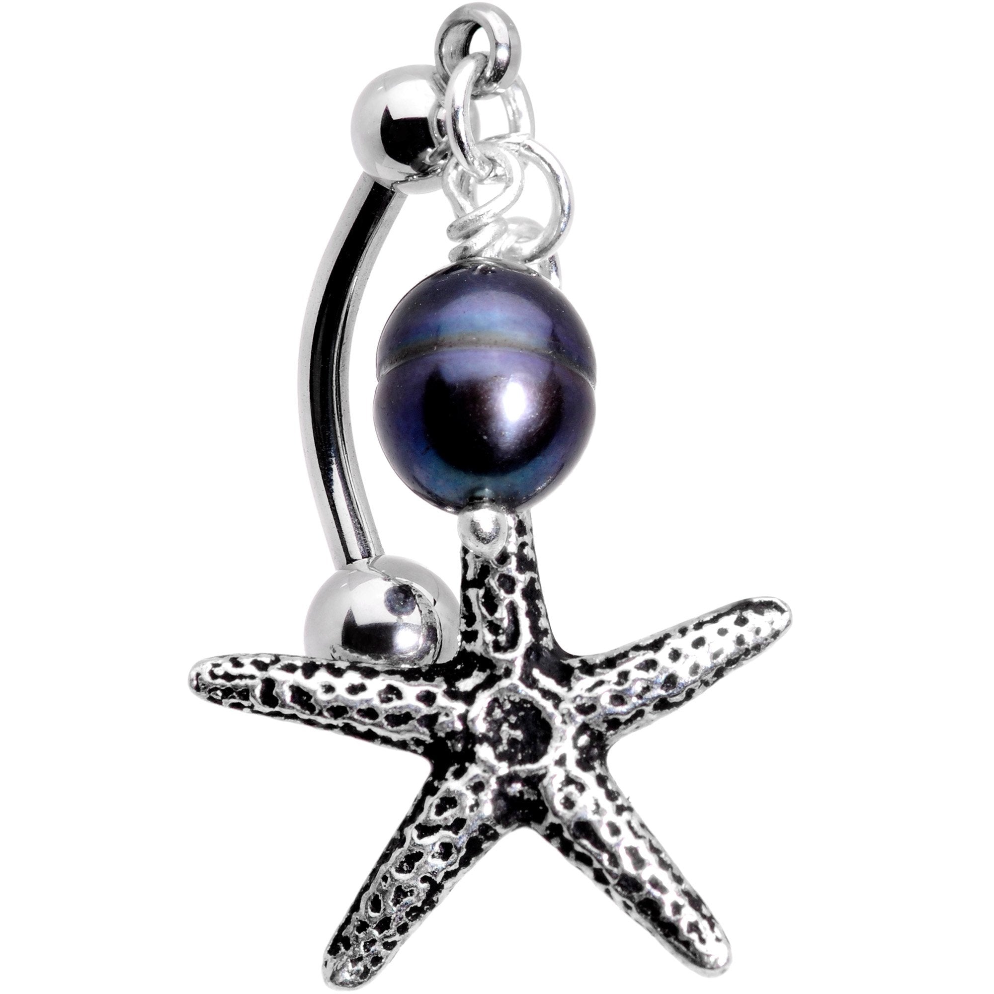Handcrafted Seaside Starfish Dangle Belly Ring