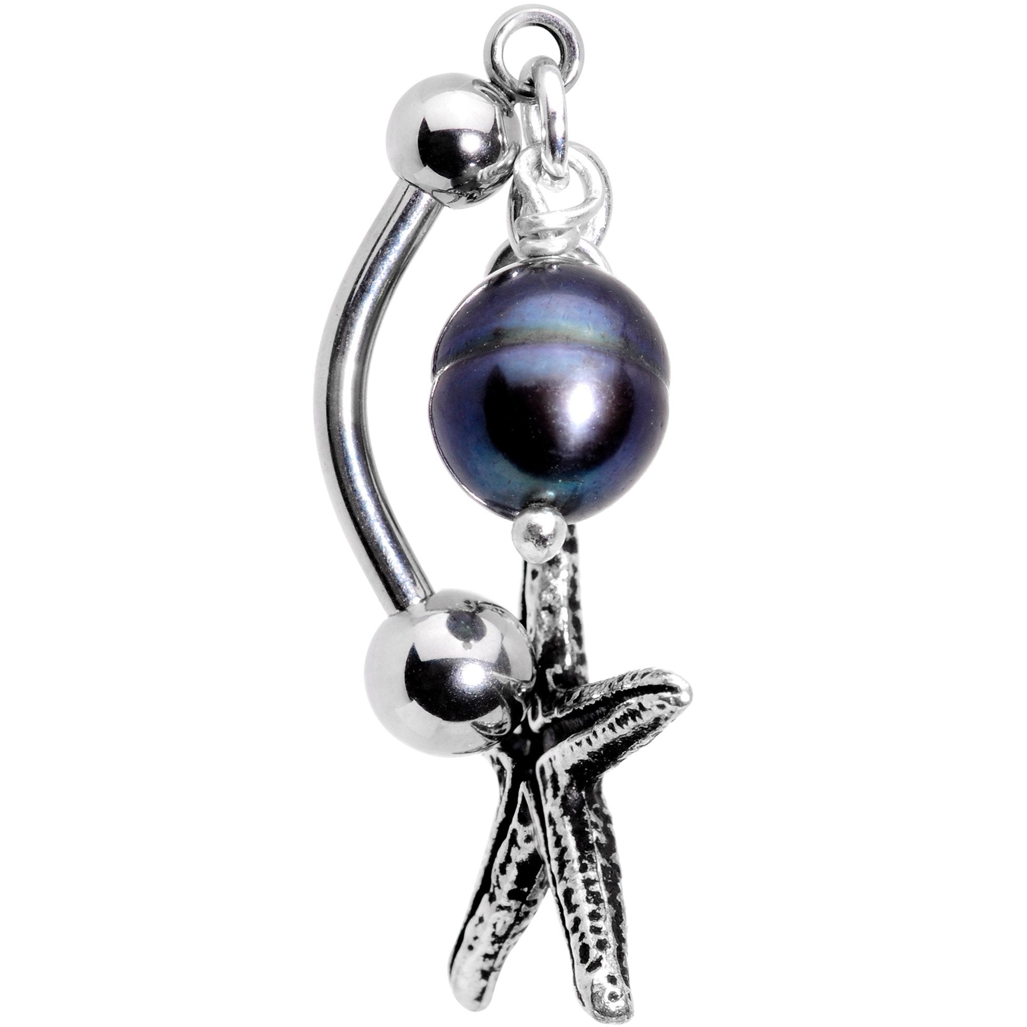 Handcrafted Seaside Starfish Dangle Belly Ring